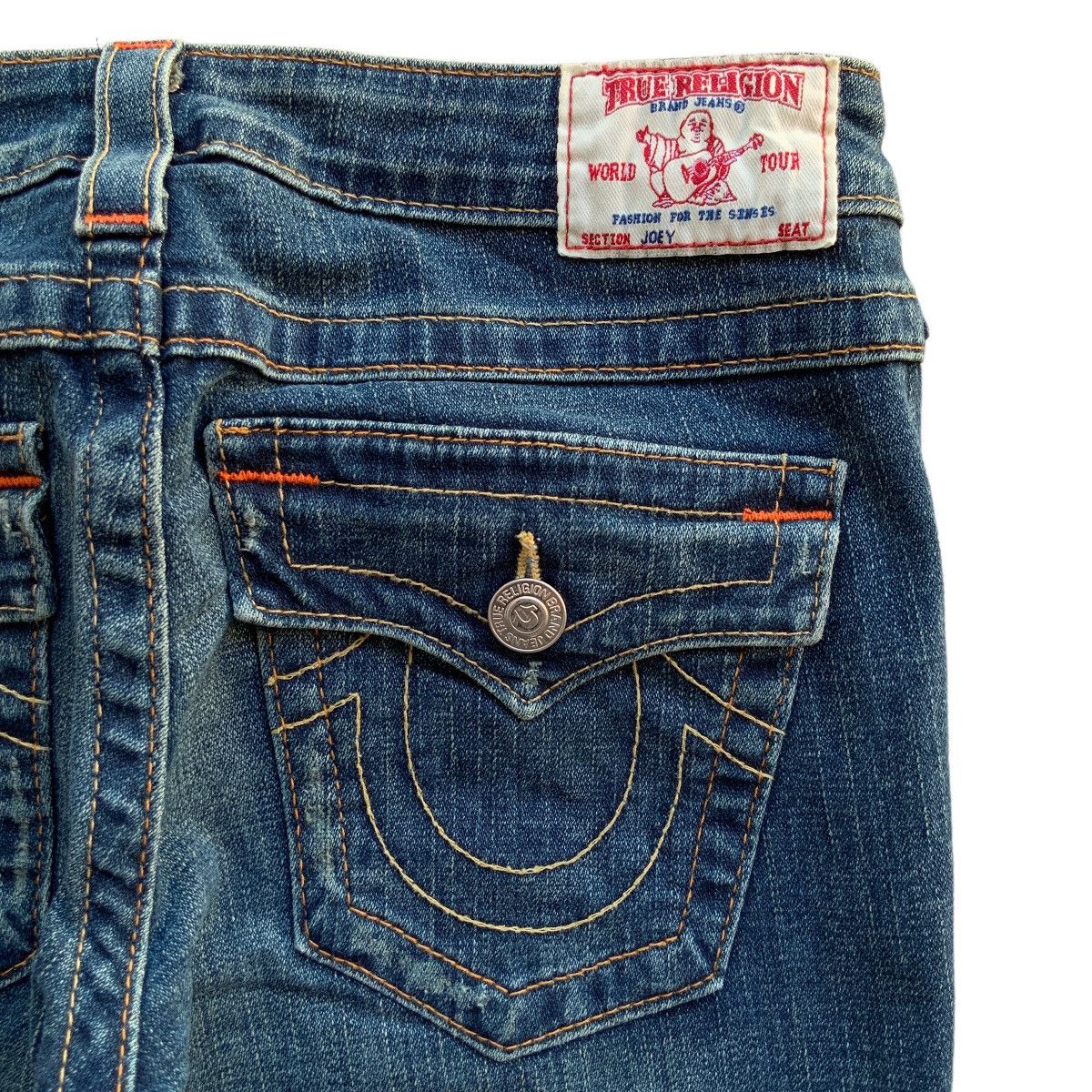 Miss Sixty × True Religion Y2K VINTAGE TRUE RELIGION STRETCH FLARE JEANS Size 28" / US 6 / IT 42 - 4 Thumbnail