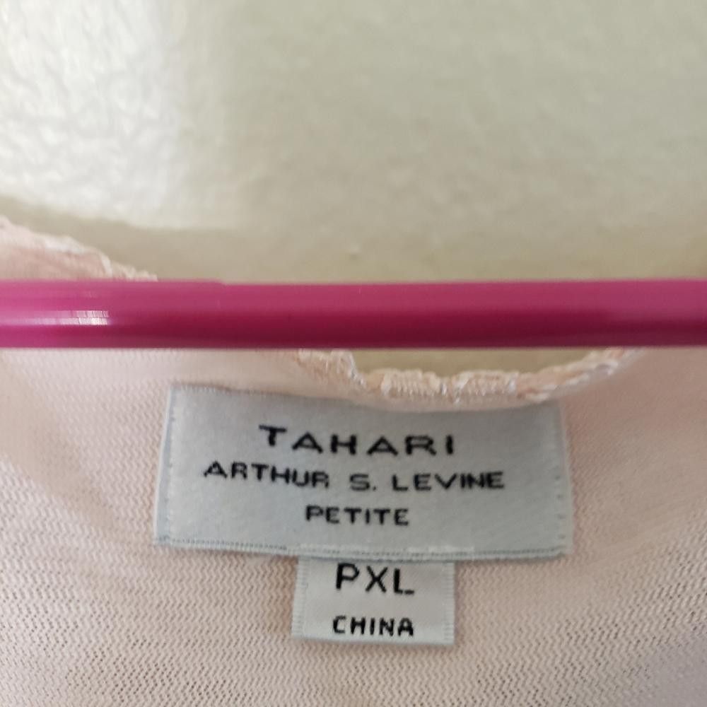 Designer CT439 Tahari ASL Ladies Petite Pink Lace Lined Tank Size XL / US 12-14 / IT 48-50 - 4 Thumbnail