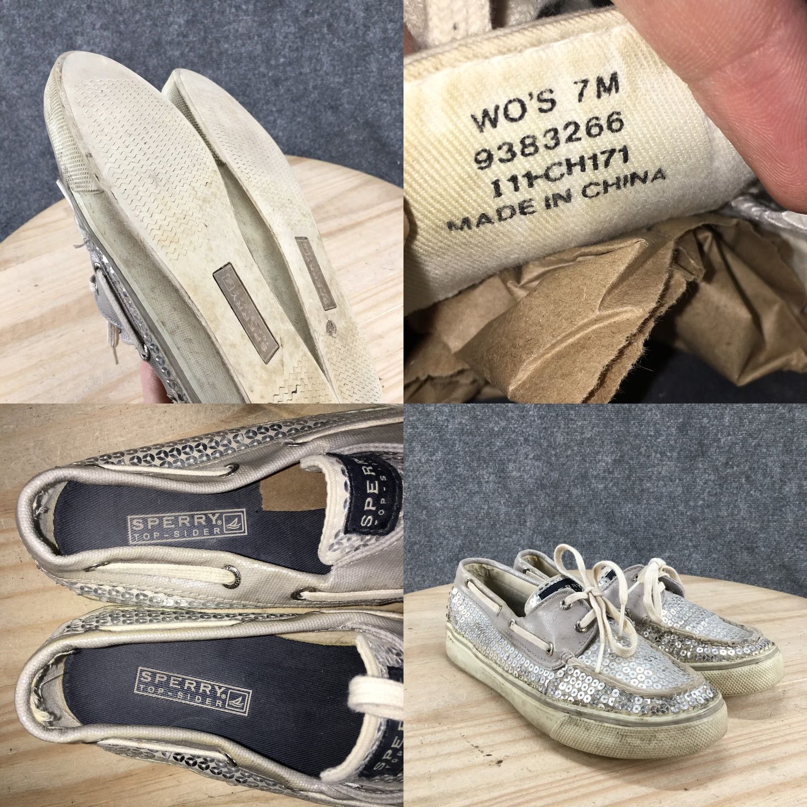 Sperry Sperry Top Sider Boat Shoes Womens 7 M Gray Leather Casual Shoes Size M / US 6-8 / IT 42-44 - 10 Thumbnail