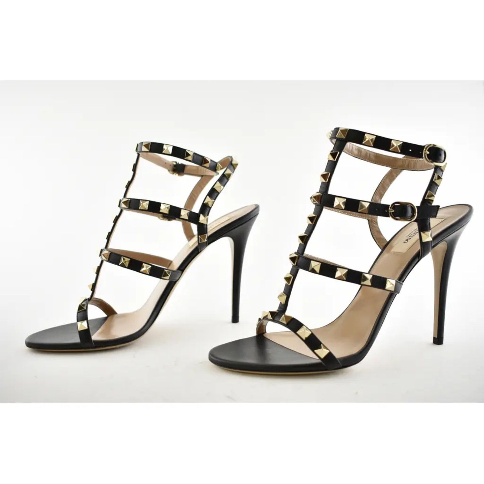 Valentino Rockstud 105 Stud Caged Ankle Strap Sandal Heel Pump 40 Size US 10 / IT 40 - 10 Thumbnail