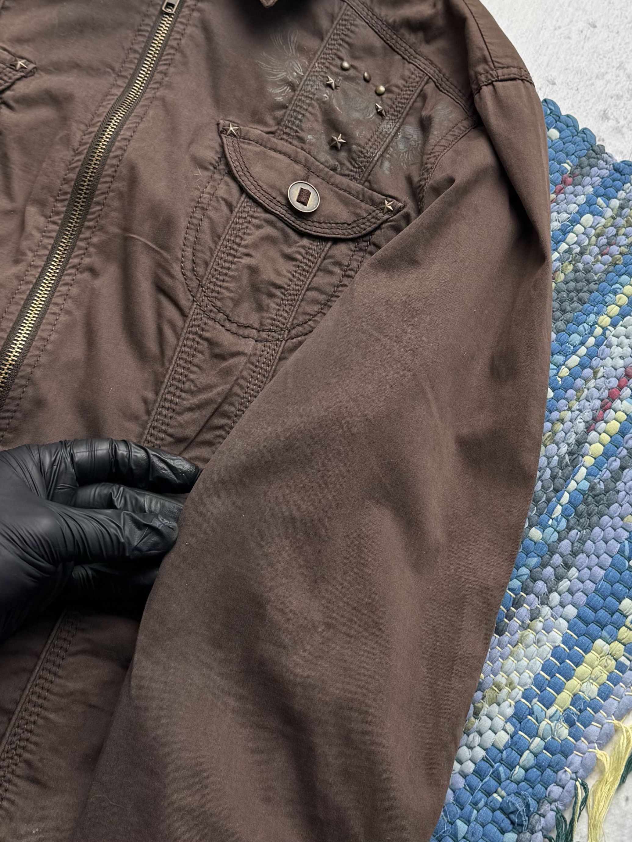 Vintage Vintage Brown Zip Jacket Utility Casual Lightweight Coat Size L / US 10 / IT 46 - 6 Thumbnail
