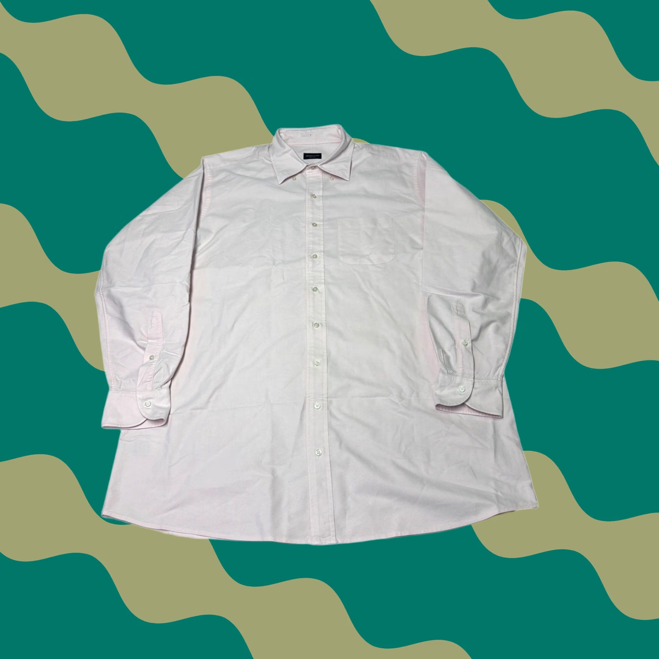 Proper Cloth Proper Cloth Clark Light Pink Oxford Cloth Dress Shirt 18.5 x 37 Cotton PCF529 Women? Size 48R - 1 Thumbnail