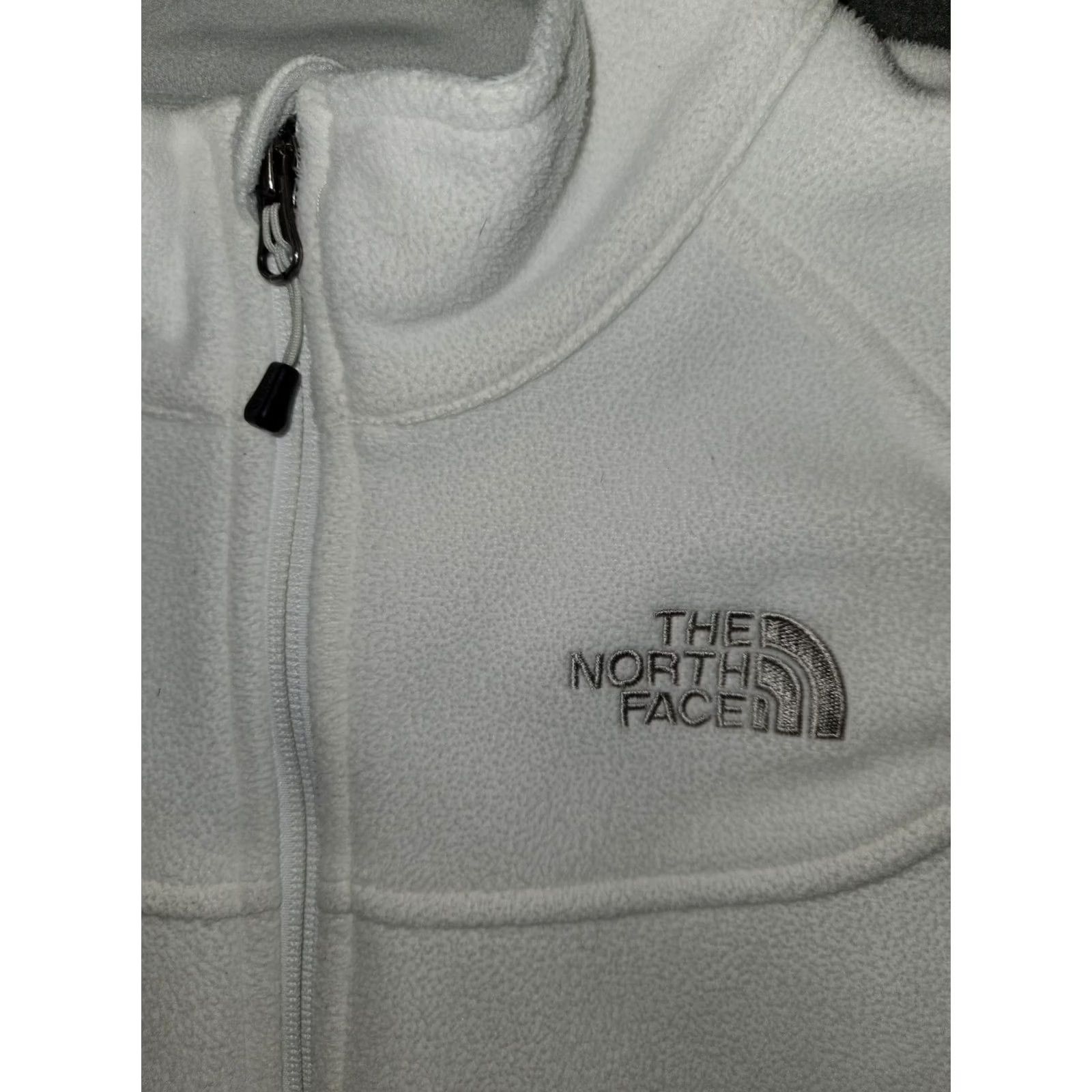 The North Face The North Face Women's Medium White Full Zip Fleece Jacket with Pockets Regular Fit Zip Pocket Zipped Pockets Solid Size M / US 6-8 / IT 42-44 - 6 Thumbnail