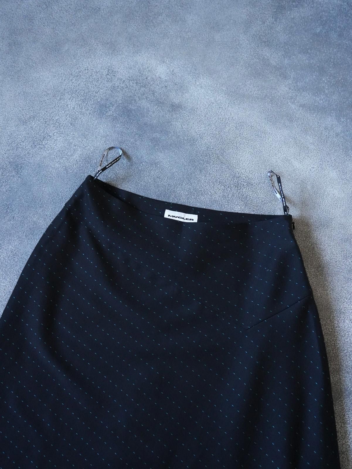 Thierry Mugler 2000s Mugler Asymmetric Dash Dot Skirt VINTAGE Women Size Size 28" / US 6 / IT 42 - 9 Thumbnail
