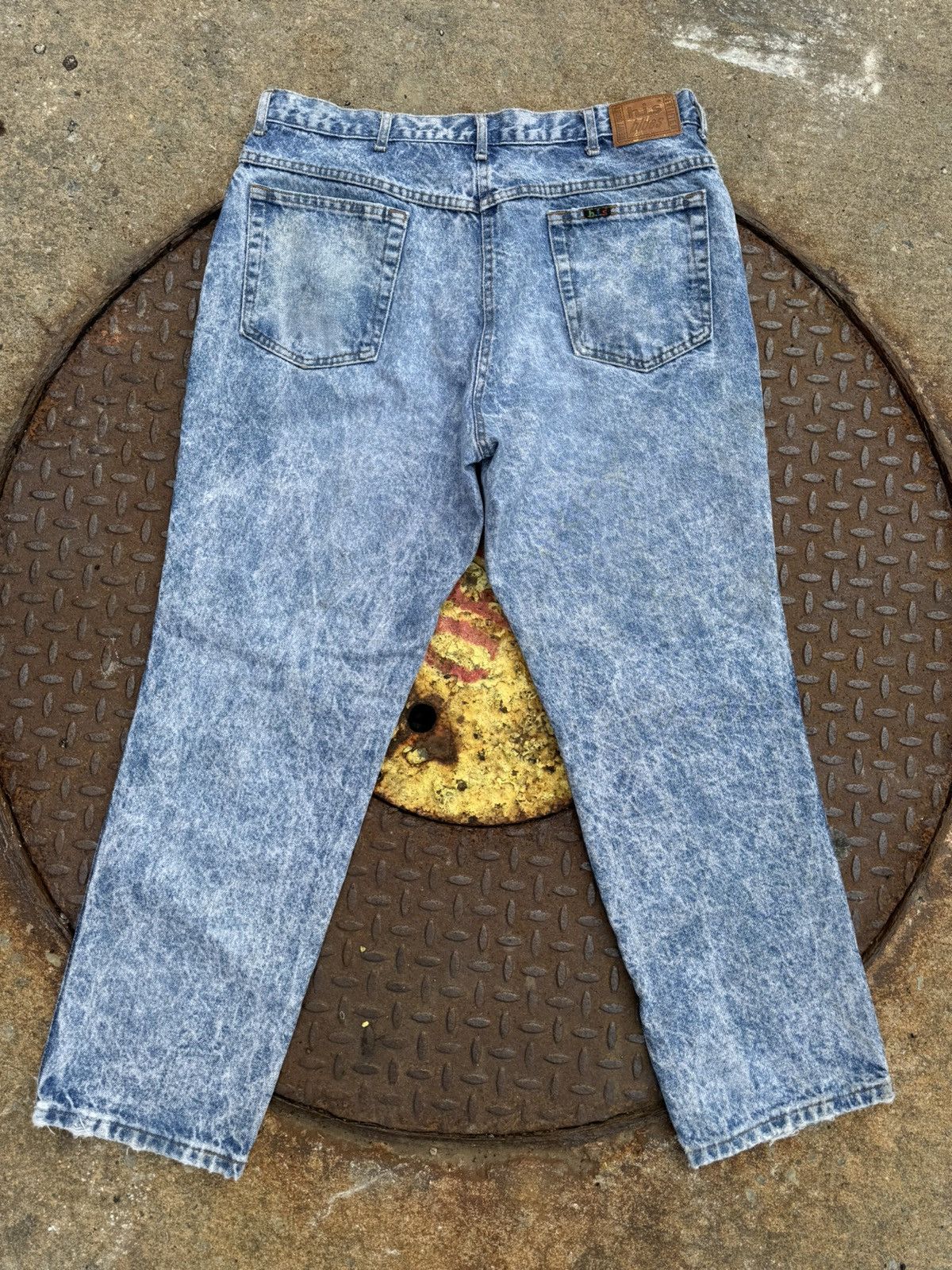 Band Tees × Vintage 80’s Vintage Acid Wash Denim Jeans Size US 36 / EU 52 - 2 Thumbnail