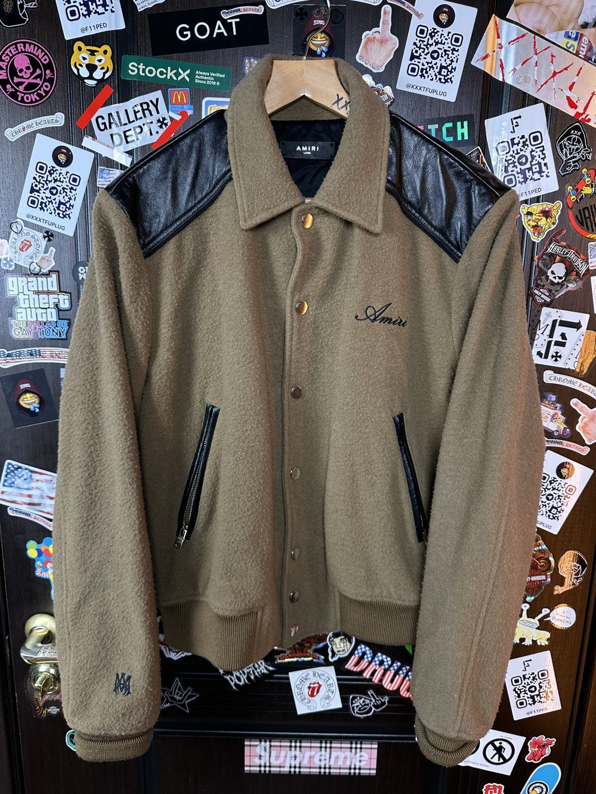 Amiri Amiri Boiled Wool-Leather Western Jacket Size US L / EU 52-54 / 3 - 2 Thumbnail