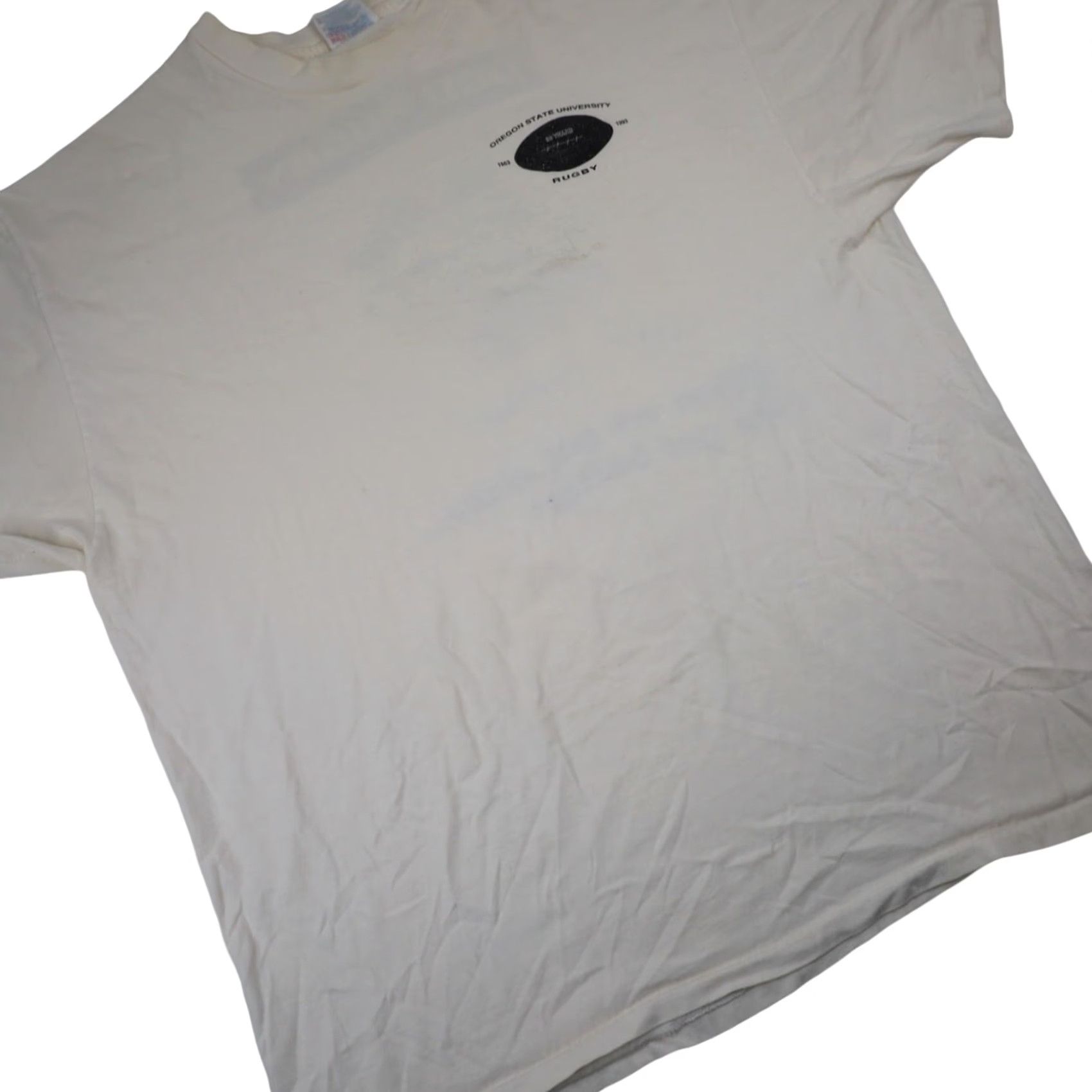 Vintage VINTAGE Oregon State Beavers OSU Rugby Mens XL Graphic T Shirt White Size US XL / EU 56 / 4 - 3 Thumbnail