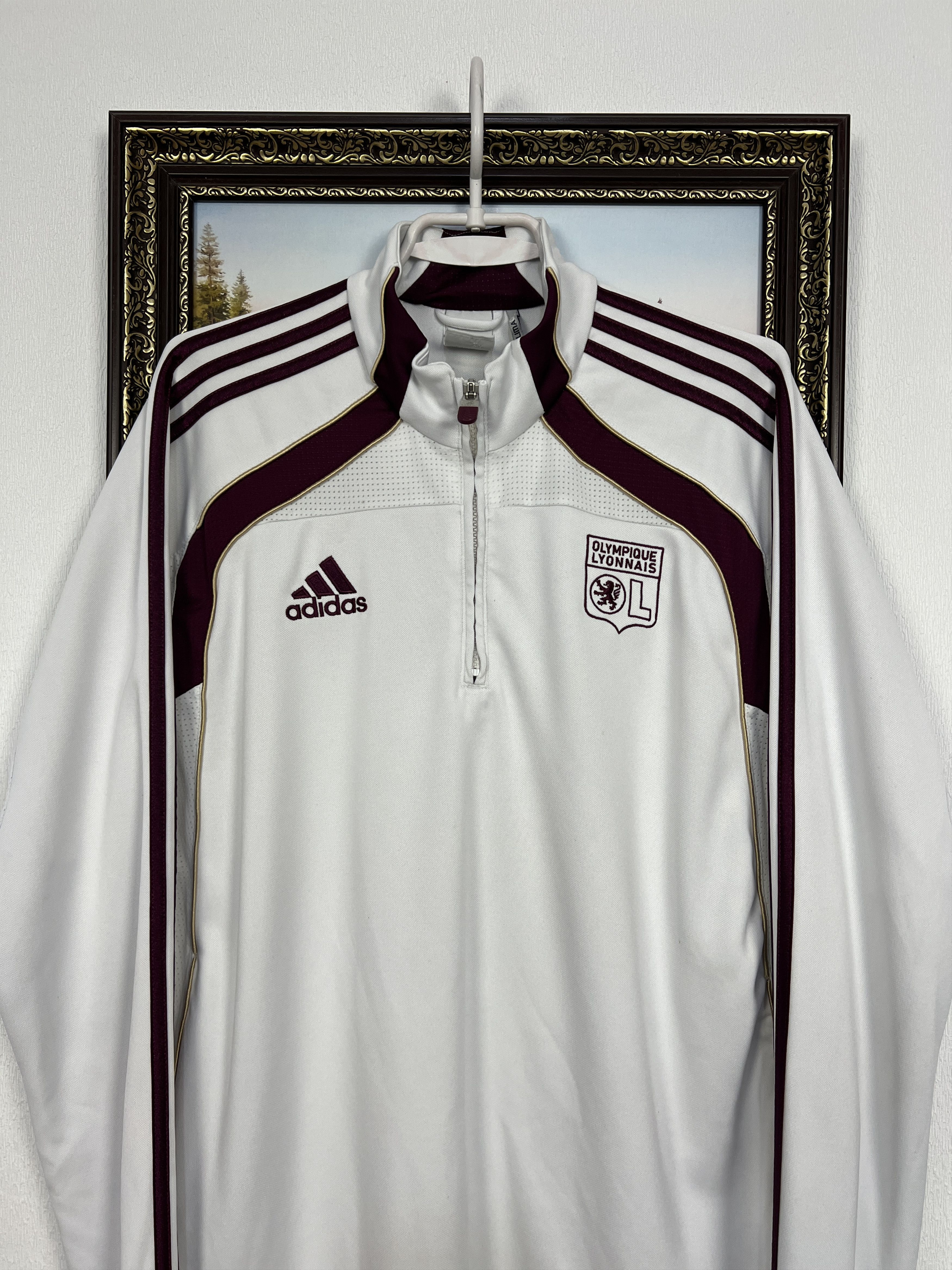 Adidas Vintage Adidas Olympique Lyon Football Train Jacket Size US L / EU 52-54 / 3 - 2 Thumbnail