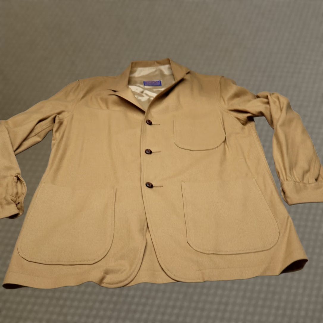 Pendleton VINTAGE Pendleton Wool Blazer Mens Medium Beige Classic Button USA Made 80s Size 42R - 1 Thumbnail