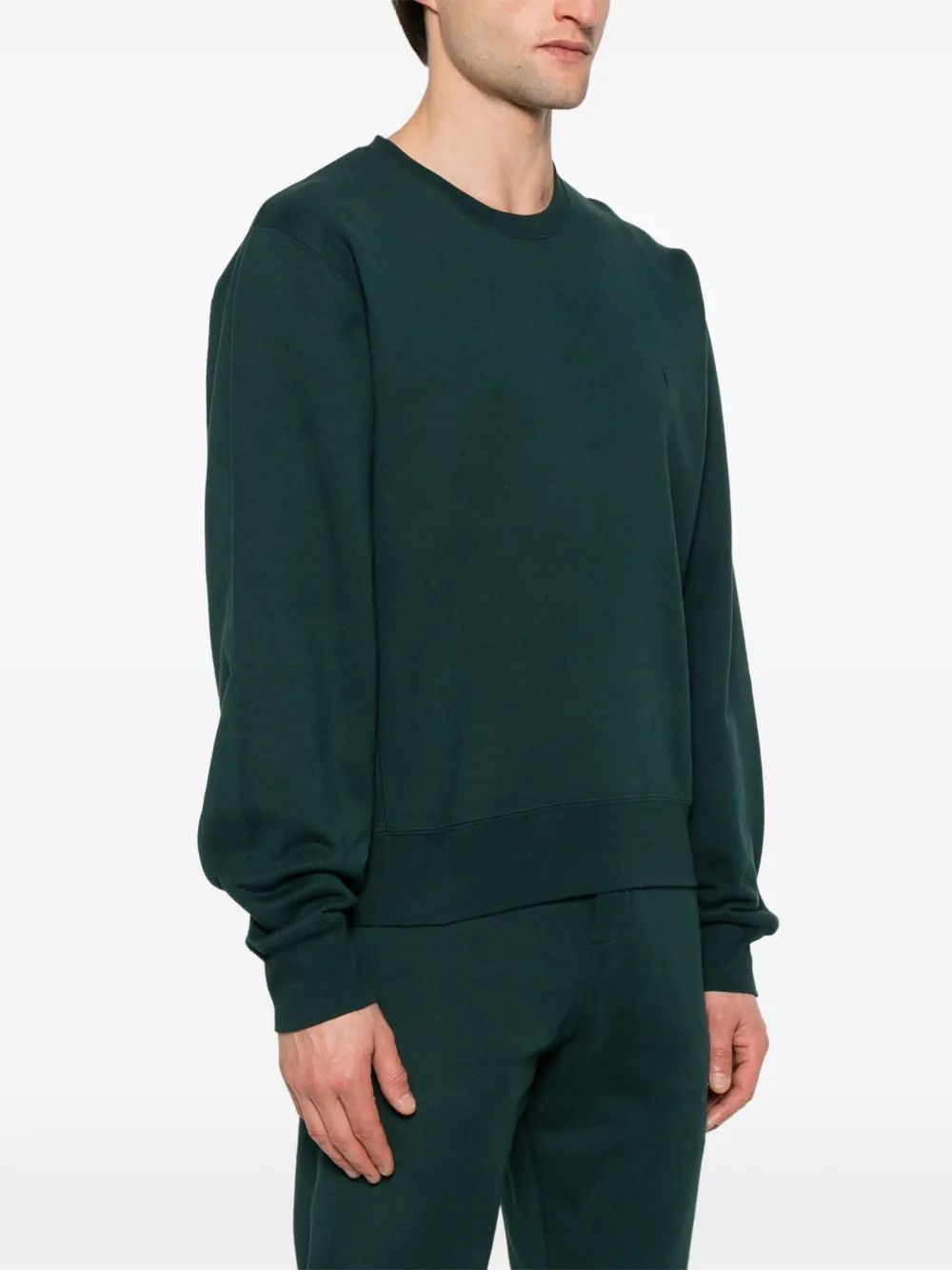 Saint Laurent Paris o1bcso1str1025 Cassandre Sweatshirt in Dark Green Size US XS / EU 42 / 0 - 3 Thumbnail