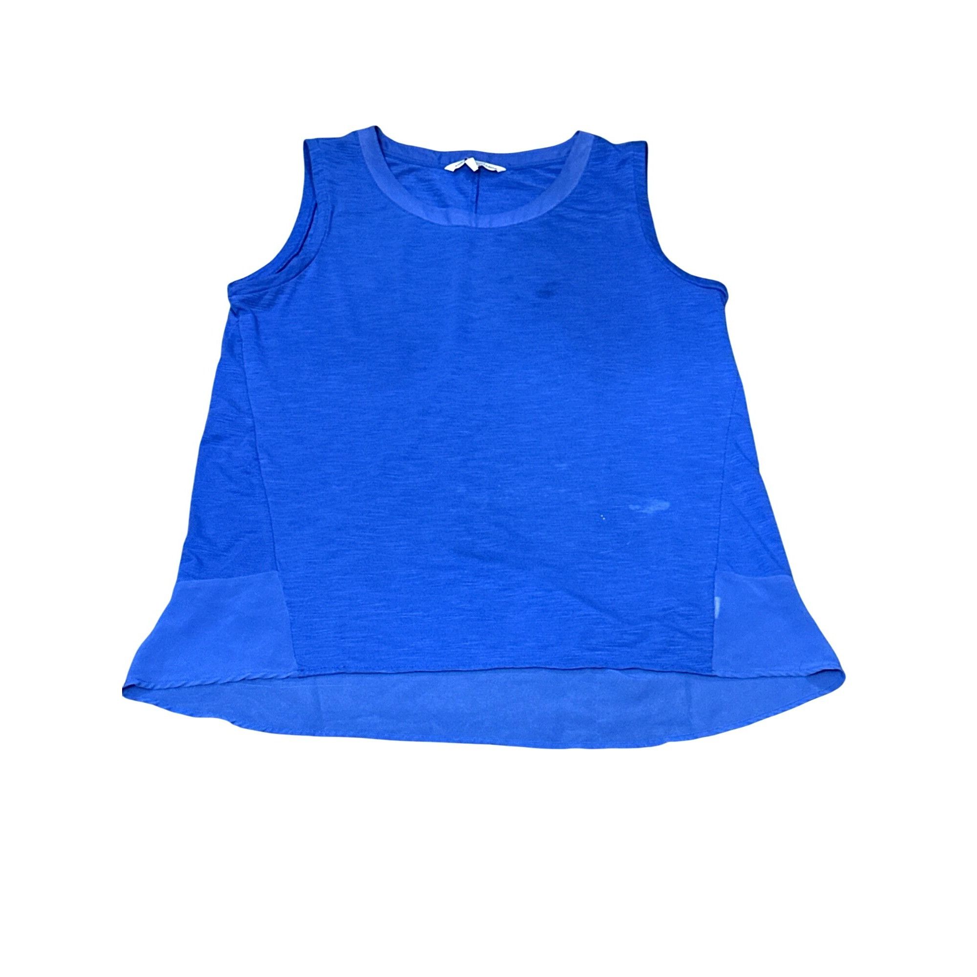 Other Adrienne Vittadini Royal Blue Tunic Top Sheer Chiffon Back Size L / US 10 / IT 46 - 11 Thumbnail