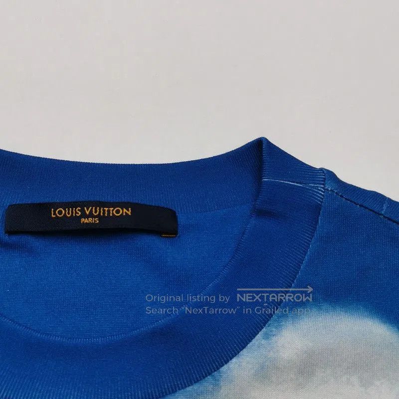 Louis Vuitton Louis Vuitton Blue Cloud Print Cotton T-Shirt. Size US XS / EU 42 / 0 - 8 Thumbnail
