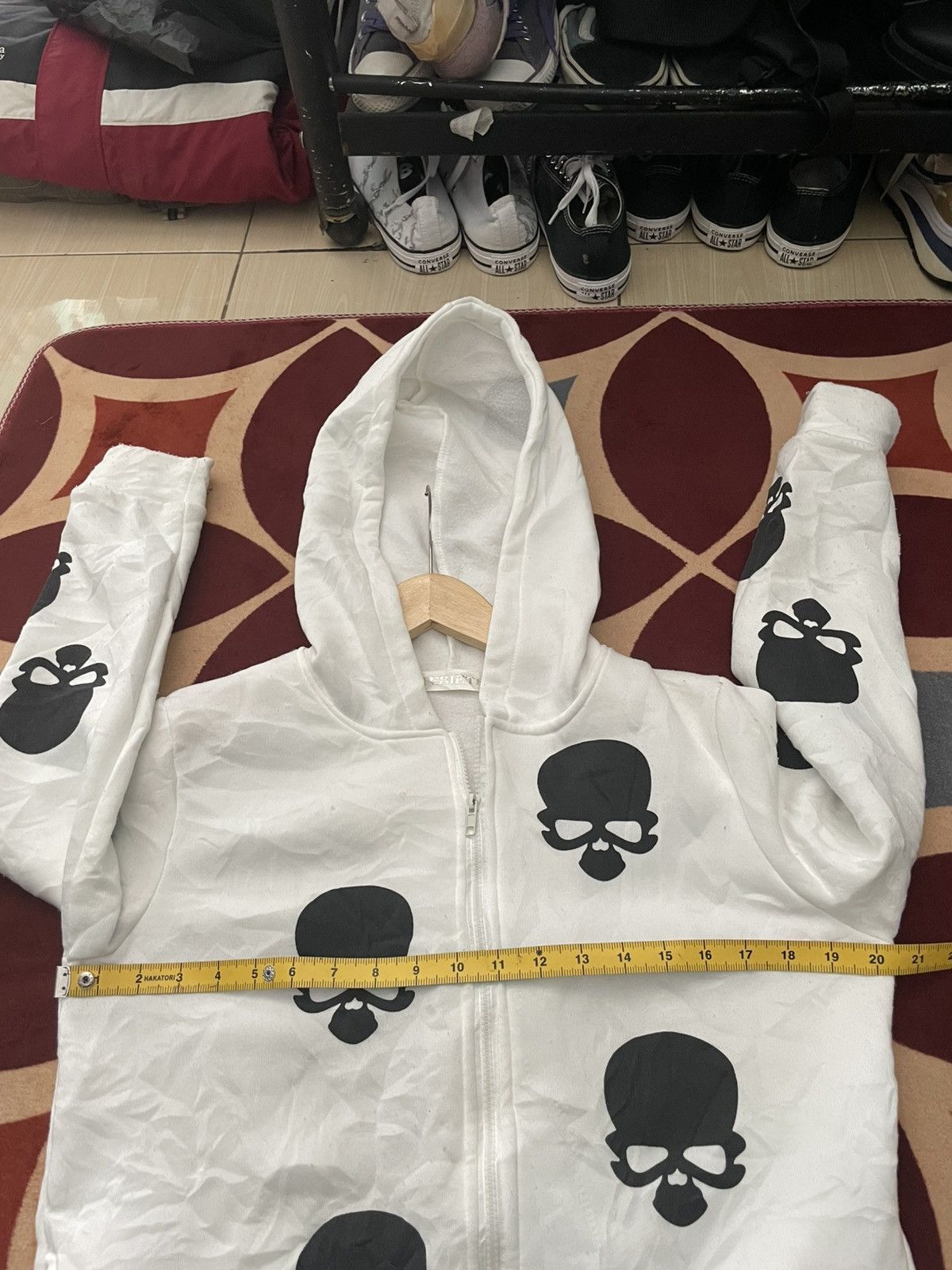 Japanese Brand Hoodi ziper crazy skull aop Size US M / EU 48-50 / 2 - 4 Thumbnail