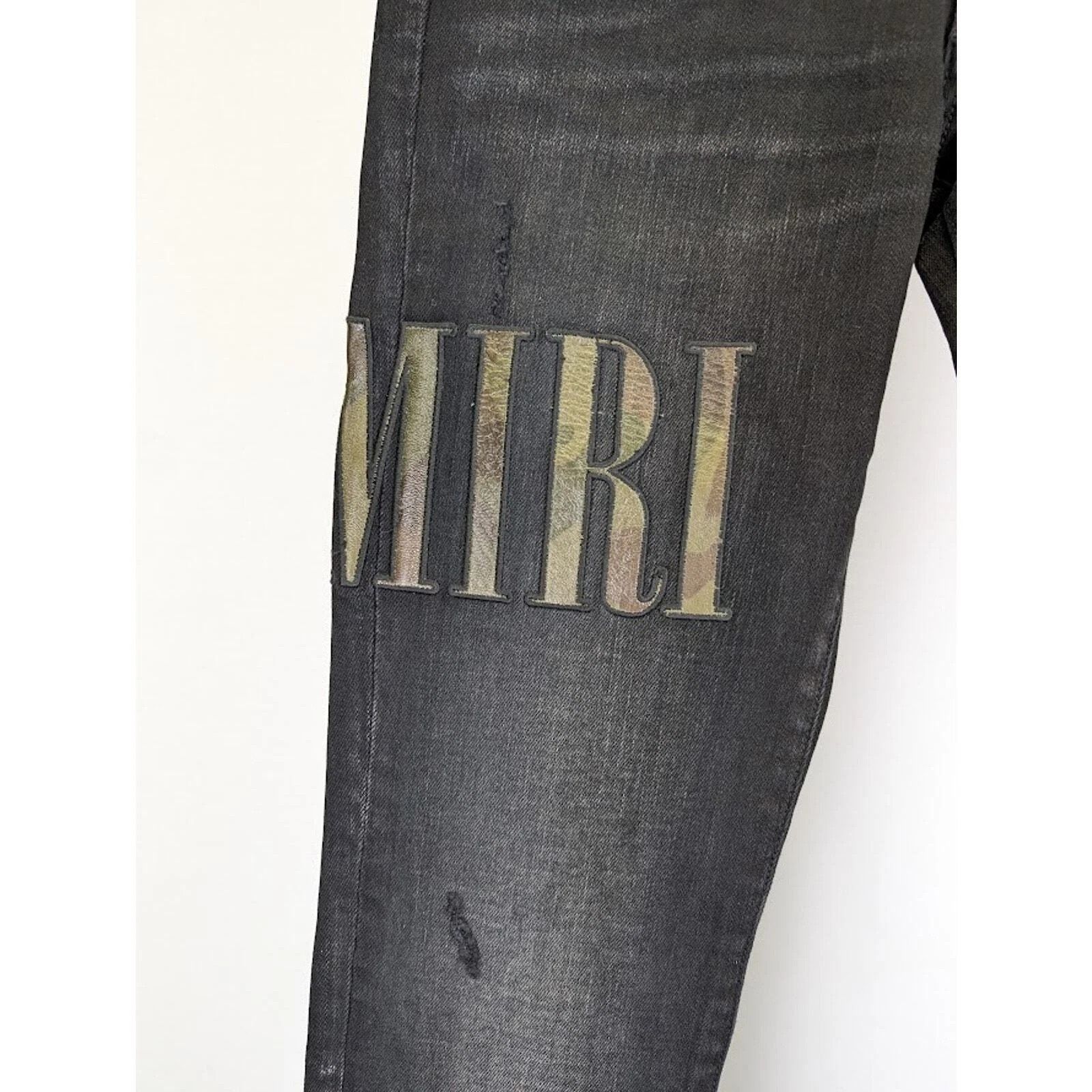 Amiri o1rshd1 Q:3 / Core Applique Jean in Aged Black Size US 36 / EU 52 - 20 Thumbnail