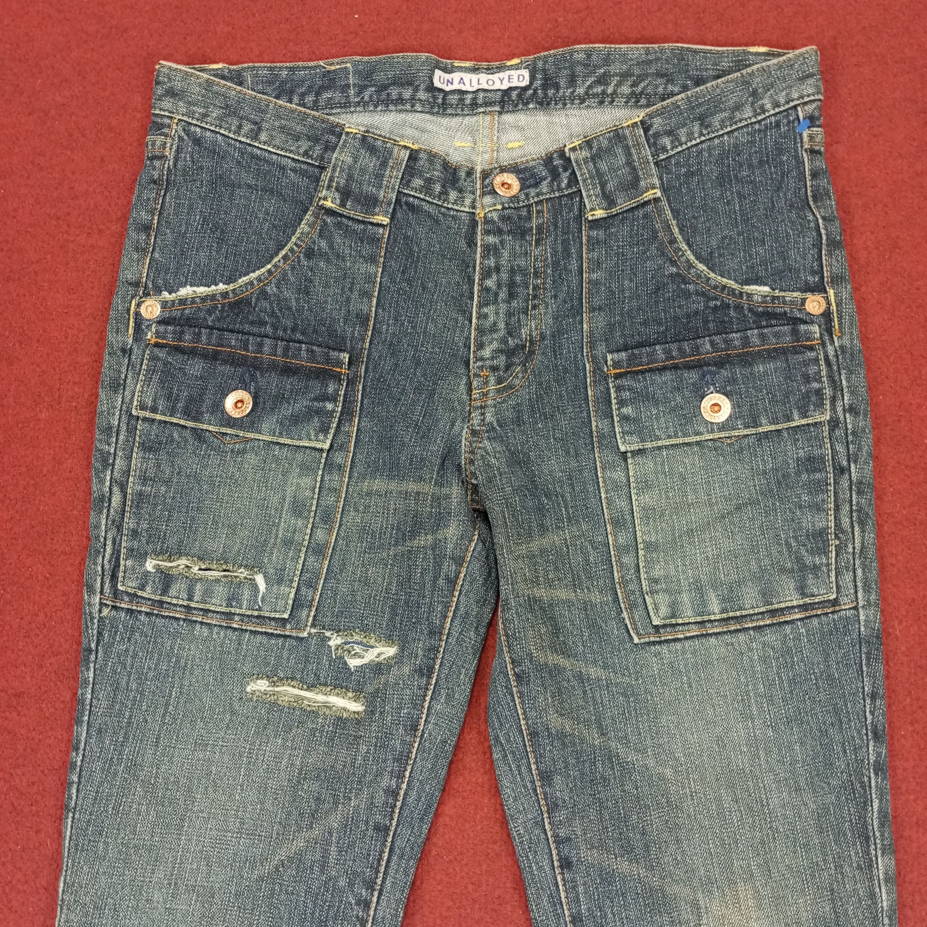 Japanese Brand Unalloyed Fashion Bush Jeans Style Streetwear Rock Punk Size 32" / US 10 / IT 46 - 2 Thumbnail