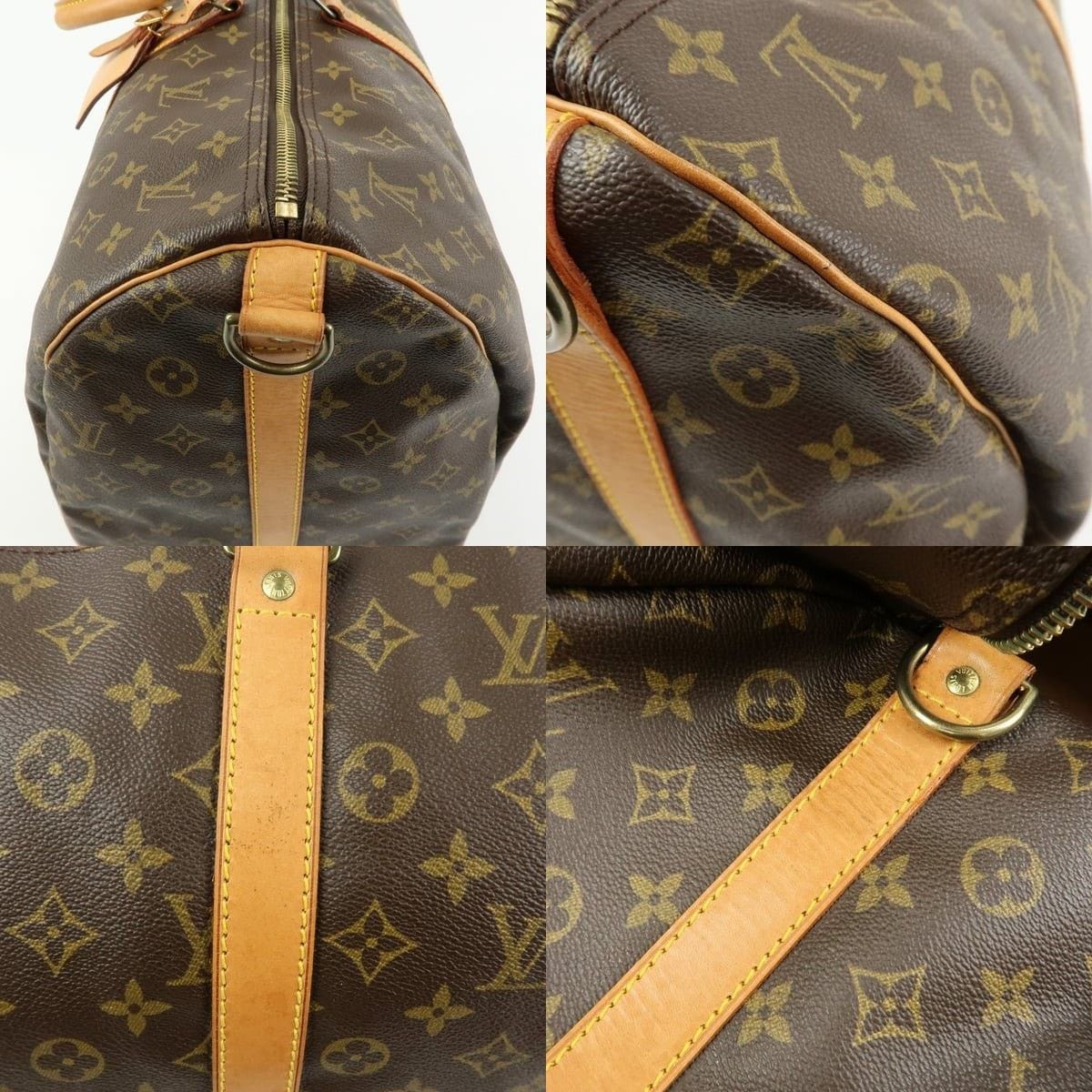 Louis Vuitton Louis Vuitton Monogram Keepall Bandouliere 55 Duffle Bag Size ONE SIZE - 6 Thumbnail