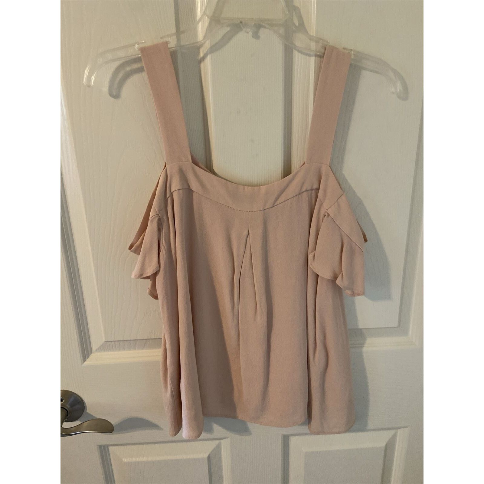 Sanctuary Sanctuary Off Shoulder Blouse Pink Blush, XS, Ruffle Sleeve Size XS / US 0-2 / IT 36-38 - 5 Thumbnail