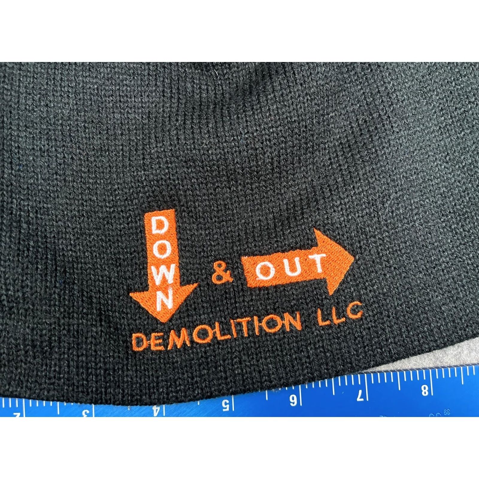 Port & Company Port & Company Hat Beanie Mens One Size Black Down & Out Demolition Logo Winter Size ONE SIZE - 2 Thumbnail