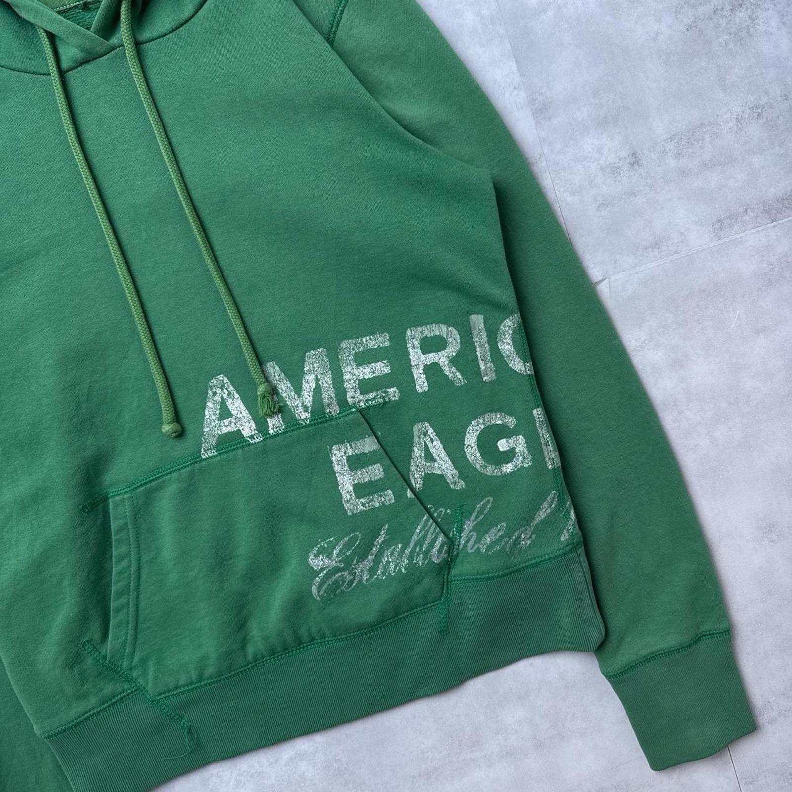 American Eagle Outfitters Y2K American Eagle 00s Green Hoodie Jacket Size S / US 4 / IT 40 - 3 Thumbnail