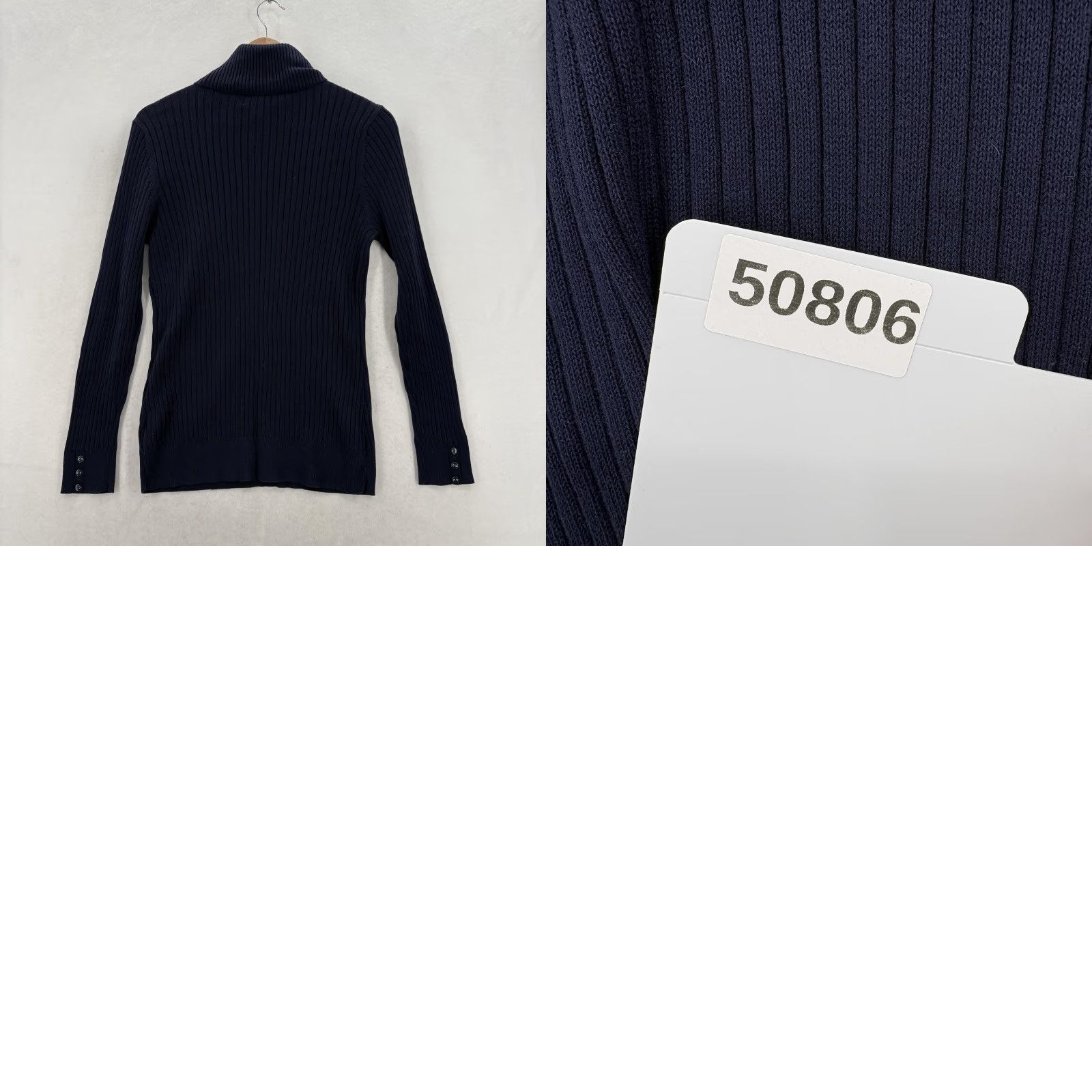 Croft & Barrow Croft & Barrow Sweater Womens Large Blue Turtleneck Ribbed Button NWT Pullover Knitted Knit Casual Autumn Fall Navy Blue Womens Size L / US 10 / IT 46 - 9 Thumbnail