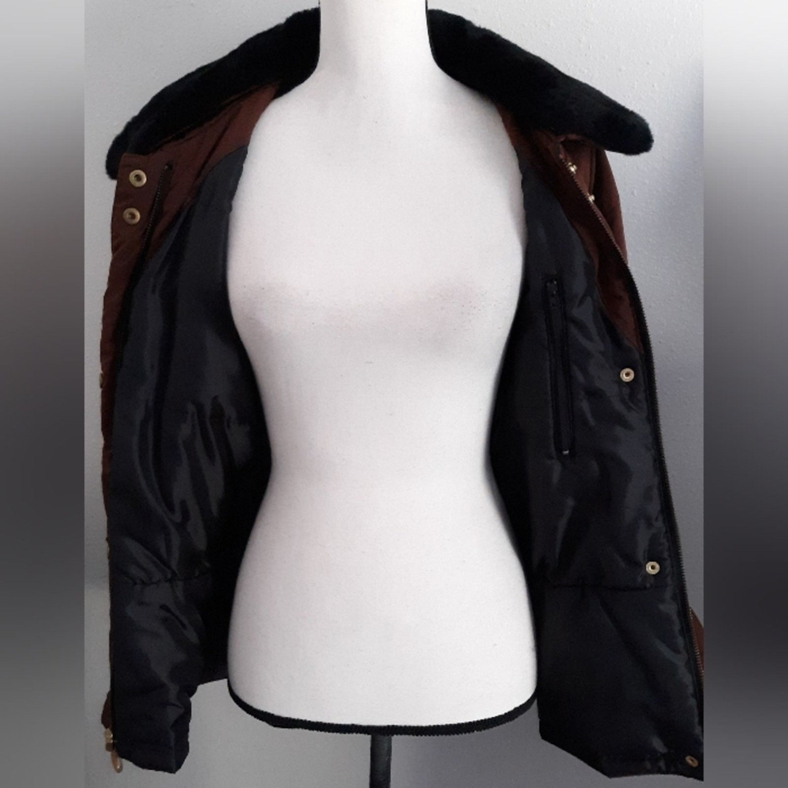 Vintage VTG Fera Insulated Belted Fur Trim Jacket Size M / US 6-8 / IT 42-44 - 10 Thumbnail