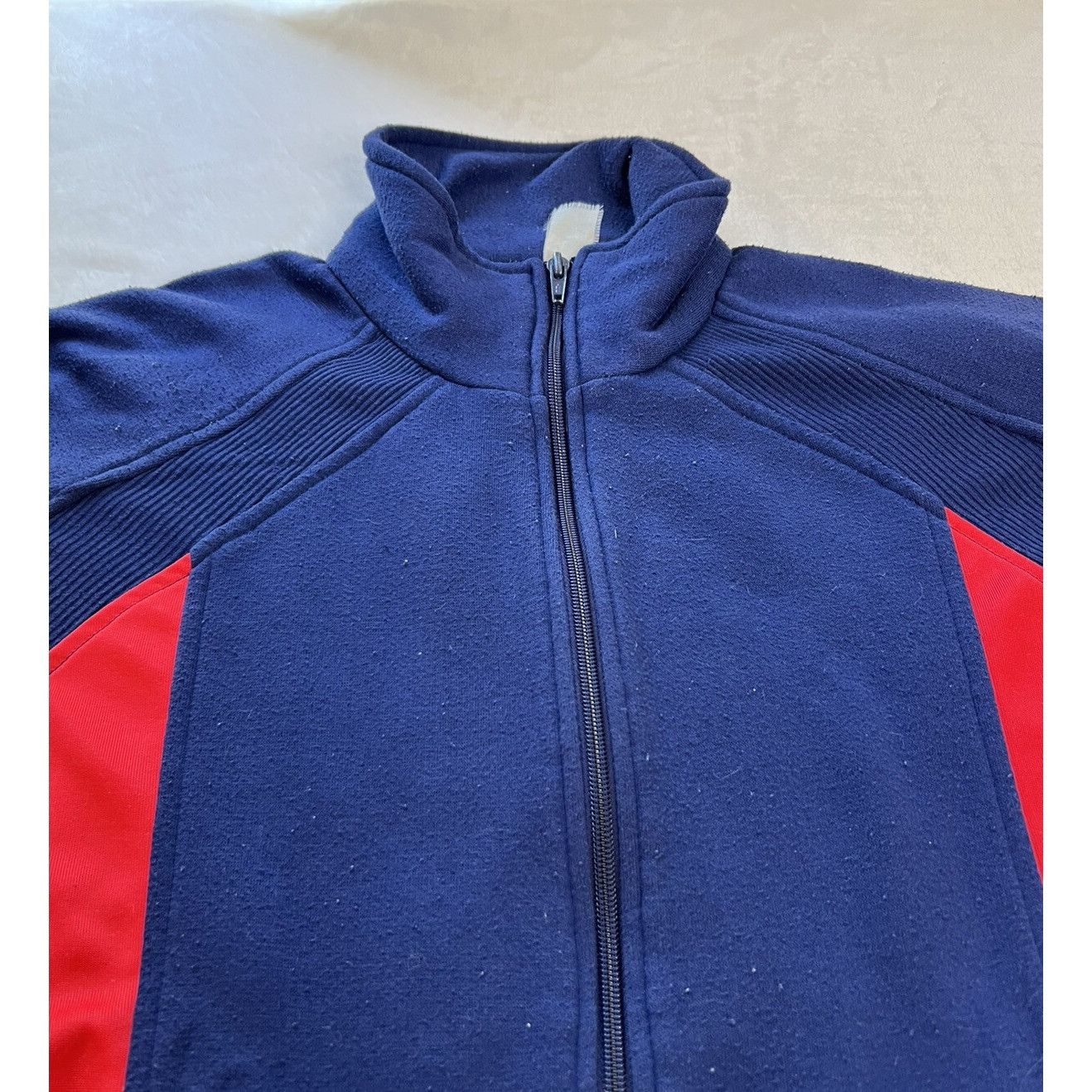 Nike Vintage 90s Nike Sweatshirt Sweater Full Zip Blue Red Gray T Size US M / EU 48-50 / 2 - 4 Thumbnail
