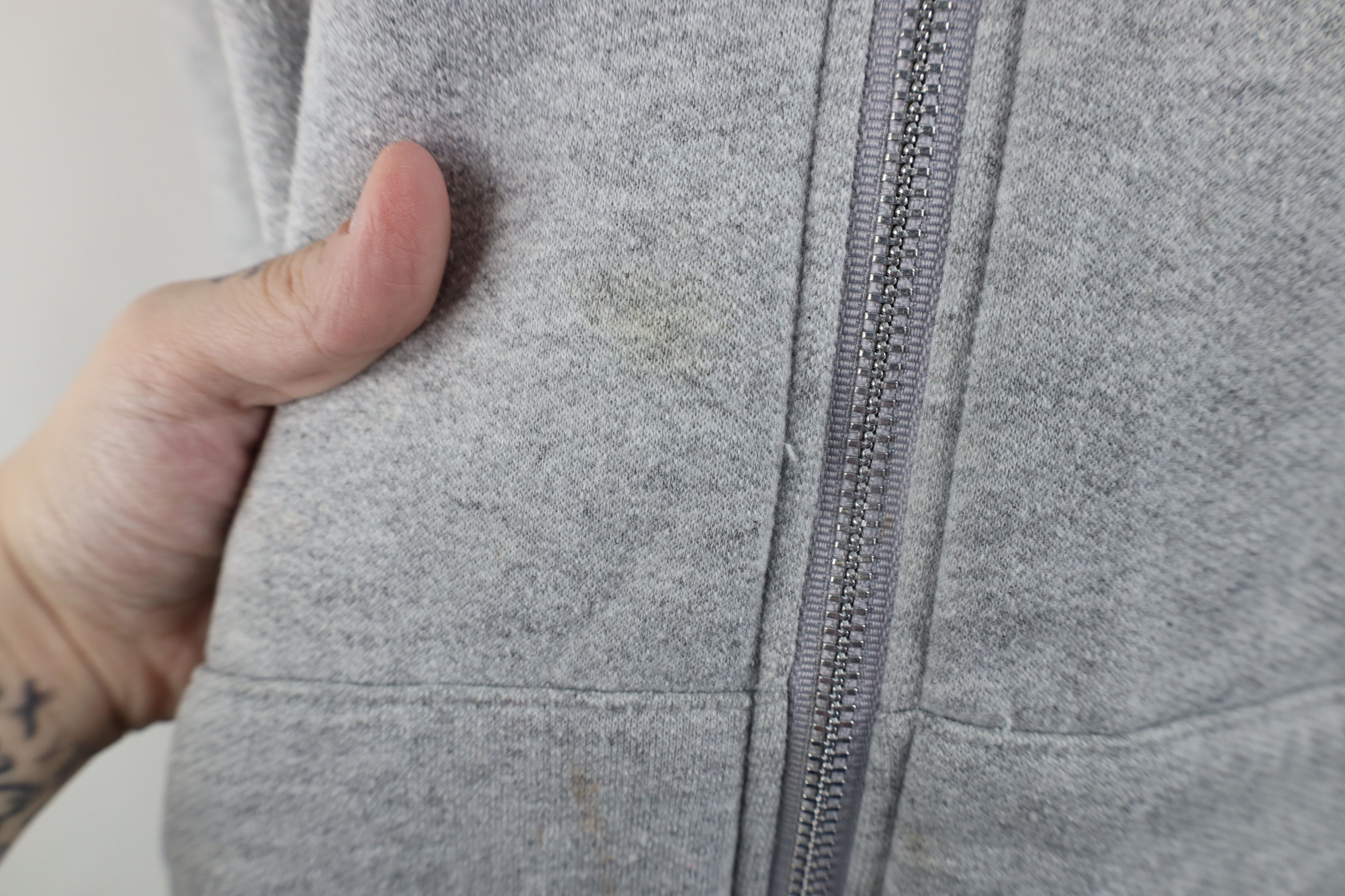 Champion × Vintage Vintage 90s Champion Full Zip Hoodie Sweatshirt Heather Gray Size US XXL / EU 58 / 5 - 8 Thumbnail
