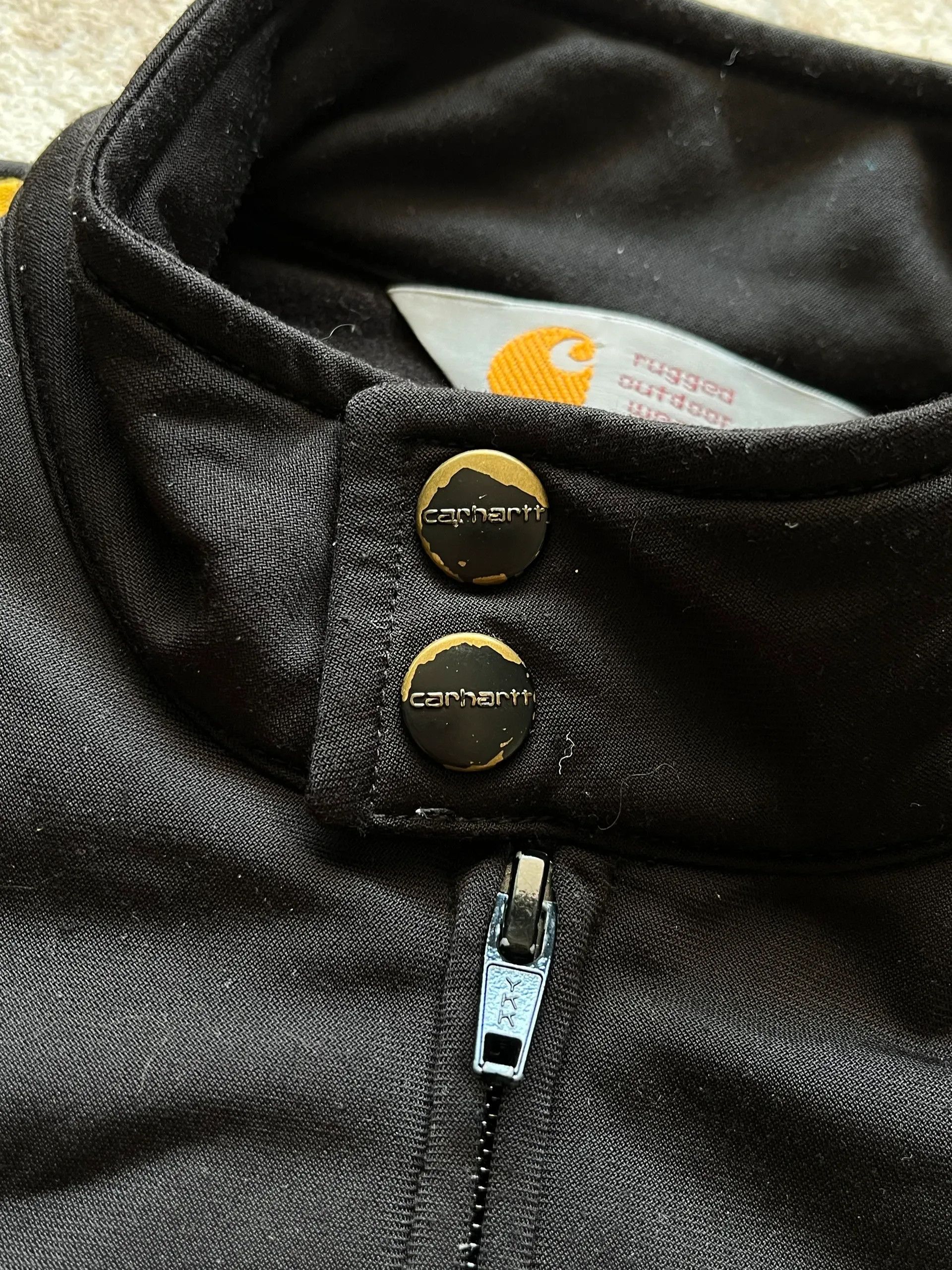 Carhartt Carhartt Rugged Track Jacket Black Yellow Sz XS 2006 Y2K Size US XS / EU 42 / 0 - 6 Thumbnail