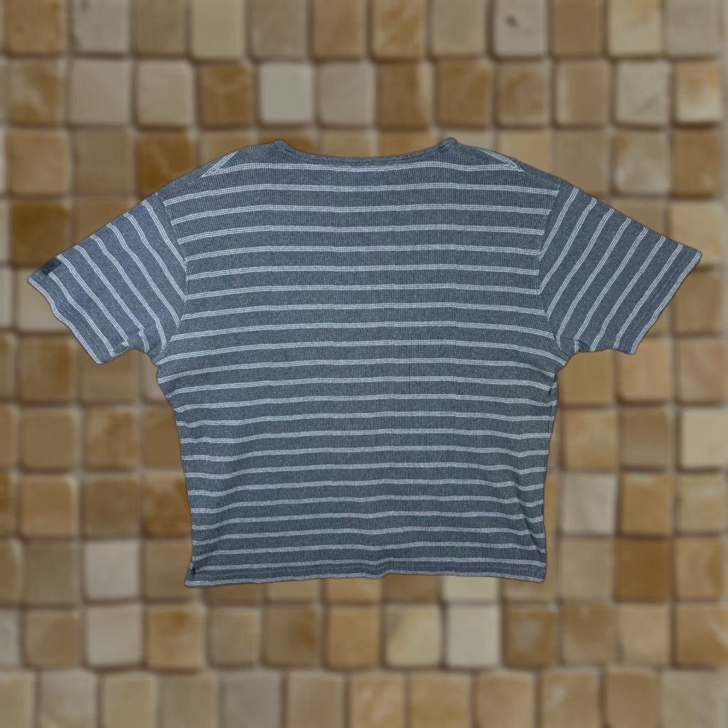 DKNY VINTAGE DKNY Jeans Grey Striped Cotton Short Sleeve T-Shirt XL Mens Size US XL / EU 56 / 4 - 1 Thumbnail