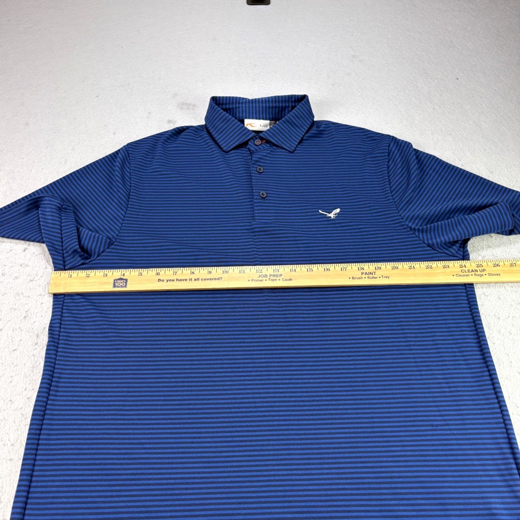 KJUS Kjus Polo Shirt Mens 2XL Blue Striped Golf Performance Wicking Stretch Shirt Mens 2XL Blue Striped Polo KJUS Golf Performance/Activewear Size US XXL / EU 58 / 5 - 5 Thumbnail