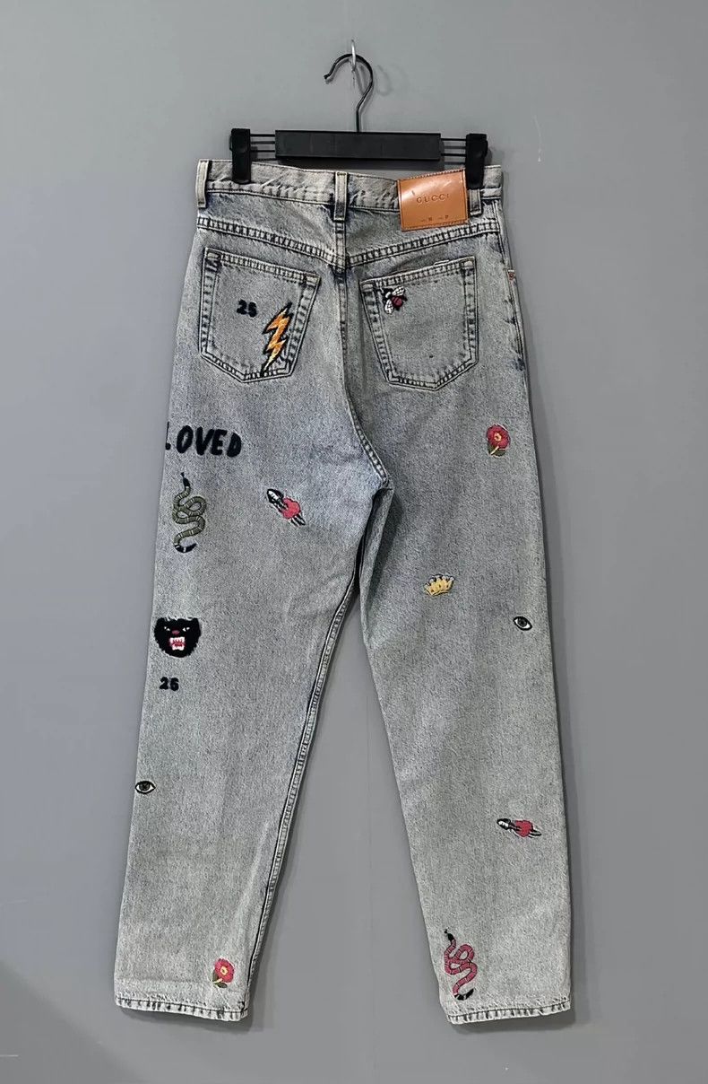 Gucci Gucci Patterned embroidered jeans 2502-Nextarrow Size US 27 - 3 Thumbnail