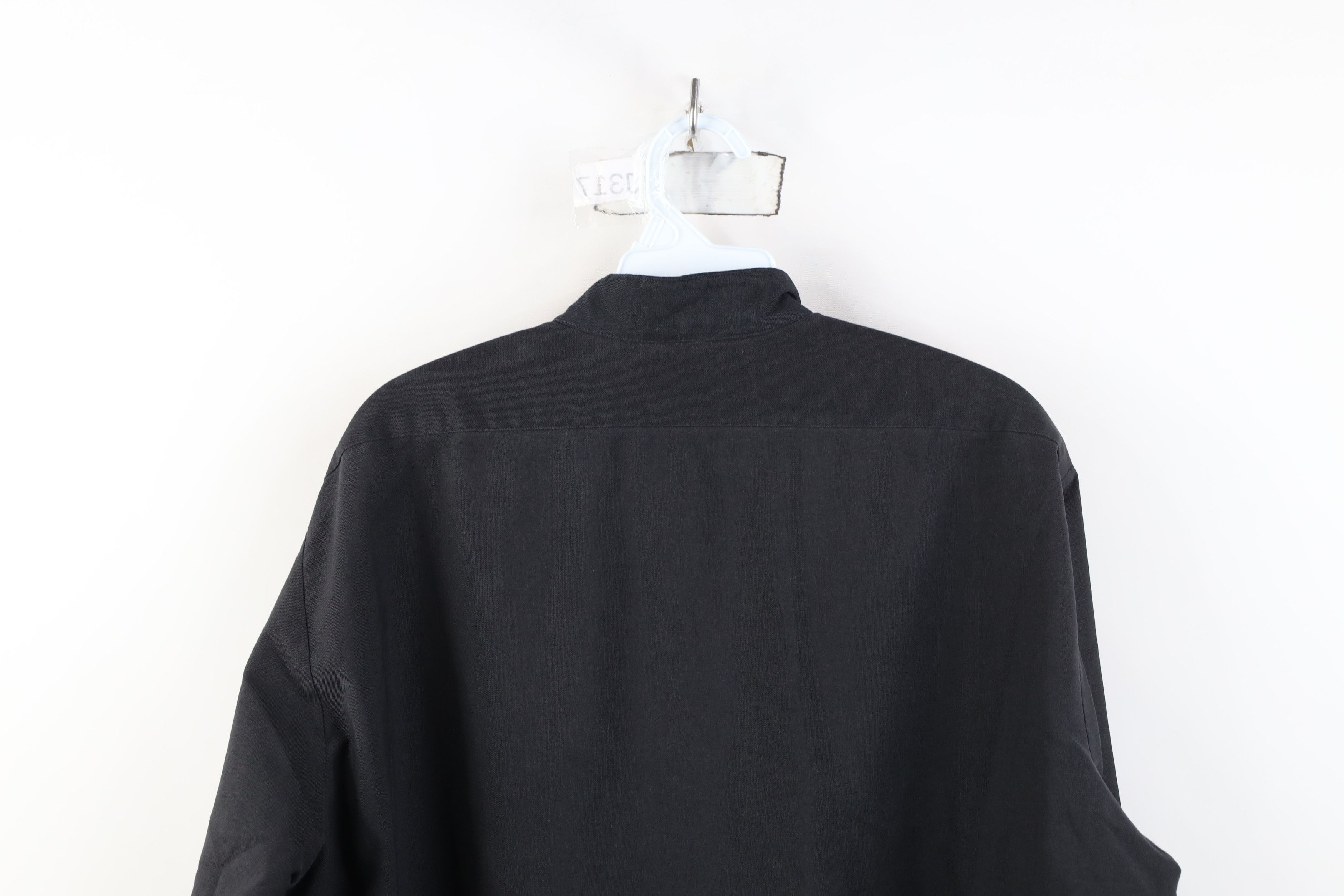 Vintage Vintage 90s Streetwear Band Collar Button Shirt Black USA Size US M / EU 48-50 / 2 - 11 Thumbnail