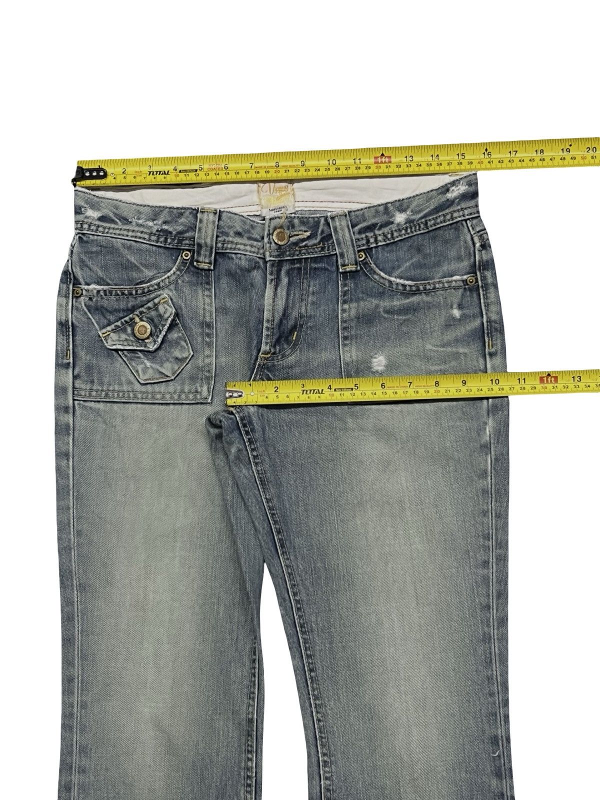 Edwin Vintage SOMETHING by EDWIN Made in Japan Y2K Bootcut Denim Size 31" - 15 Thumbnail