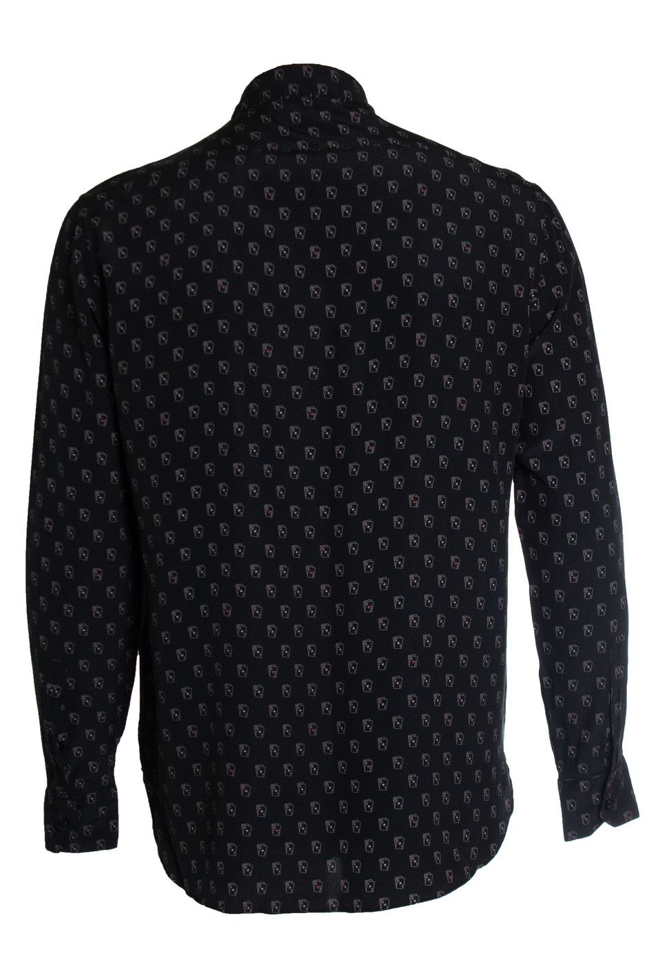 Saint Laurent Paris Saint Laurent, Poker card printed shirt in black Size US M / EU 48-50 / 2 - 3 Thumbnail