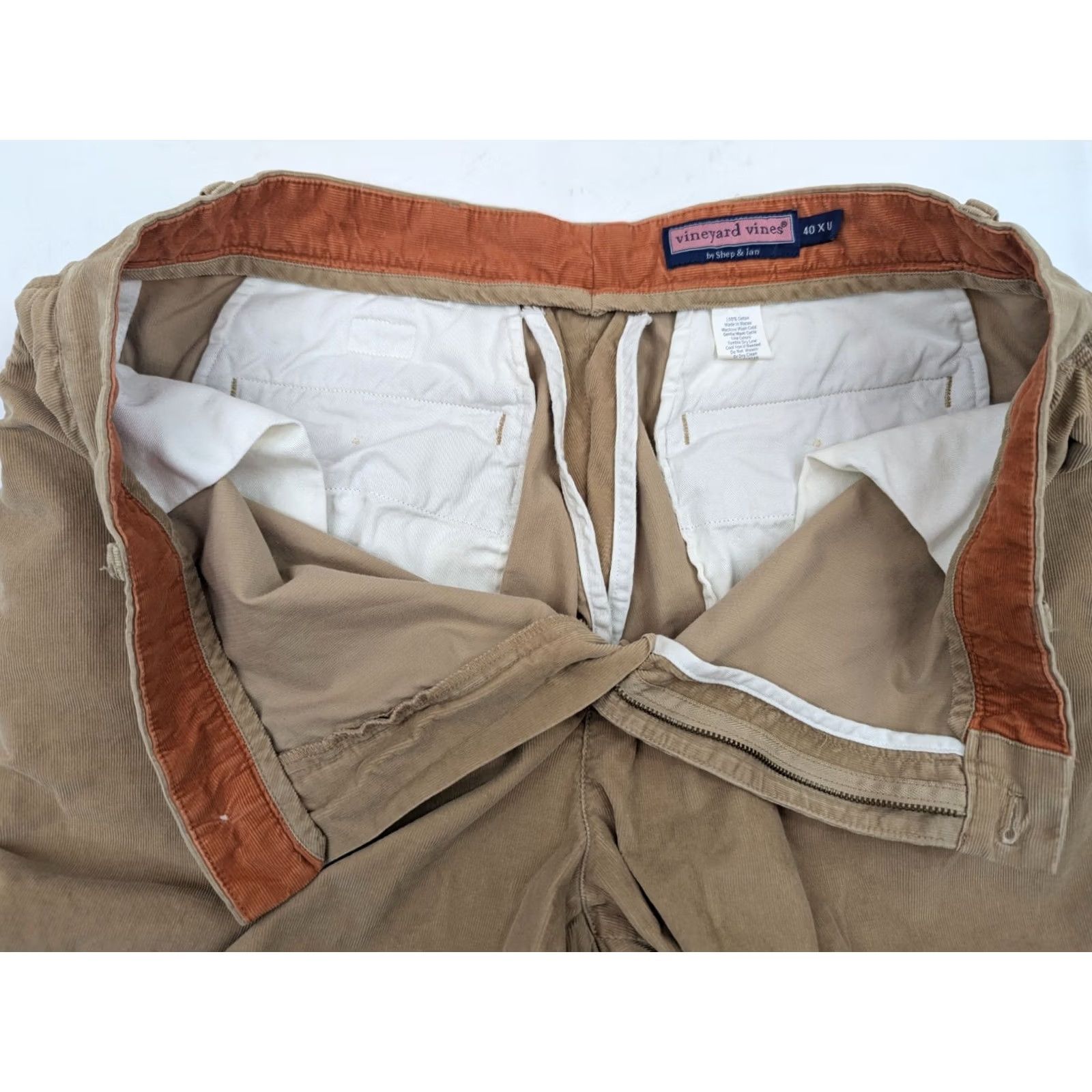 Vineyard Vines Vineyard Vines Cotton Corduroy 5-Pocket Straight Leg Pants Men 40 (Fits 37x30.5) Beige Brown Size US 37 - 6 Thumbnail