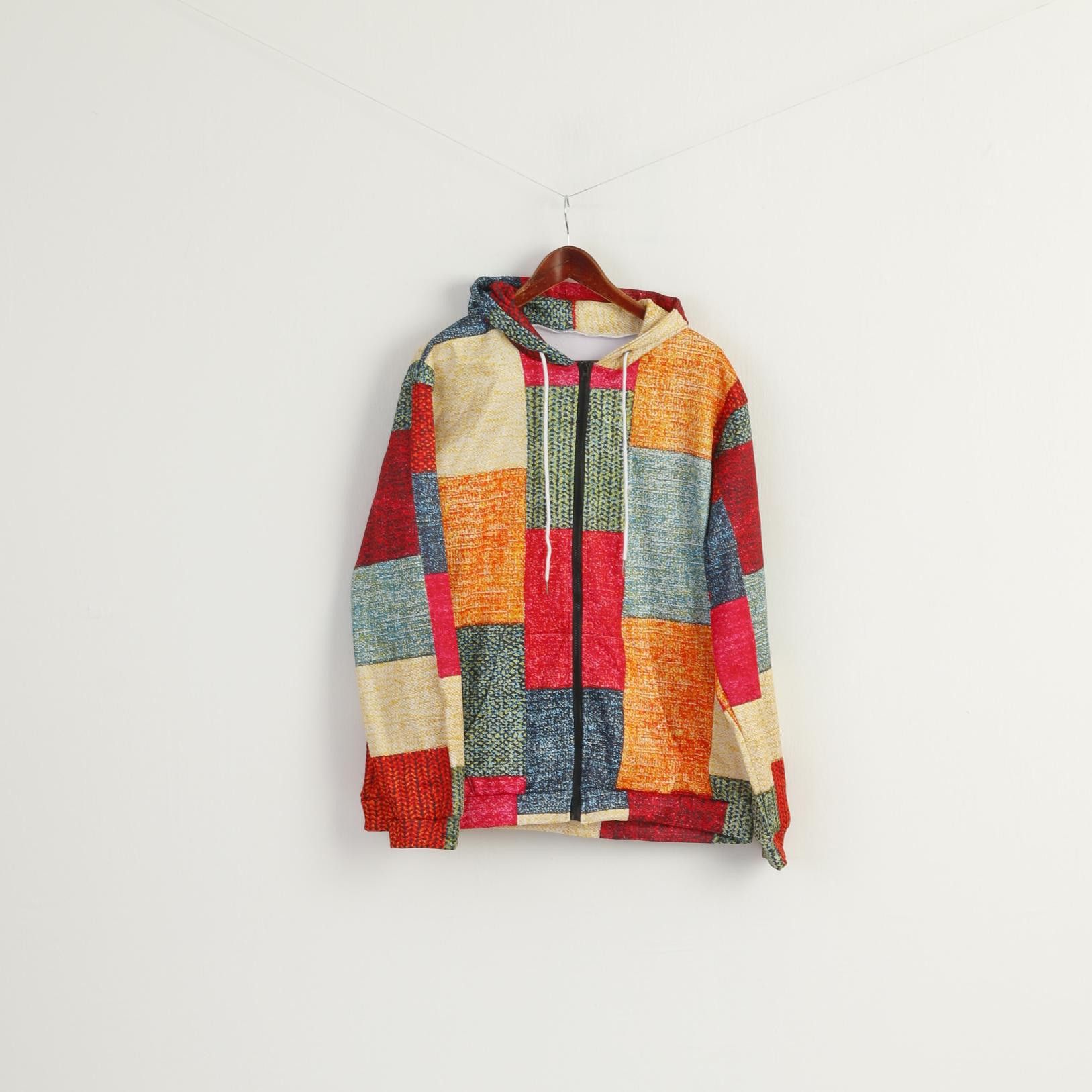 Vintage Vintage Men L Sweatshirt Multicolour Patchwork 9576 Size US L / EU 52-54 / 3 - 2 Thumbnail