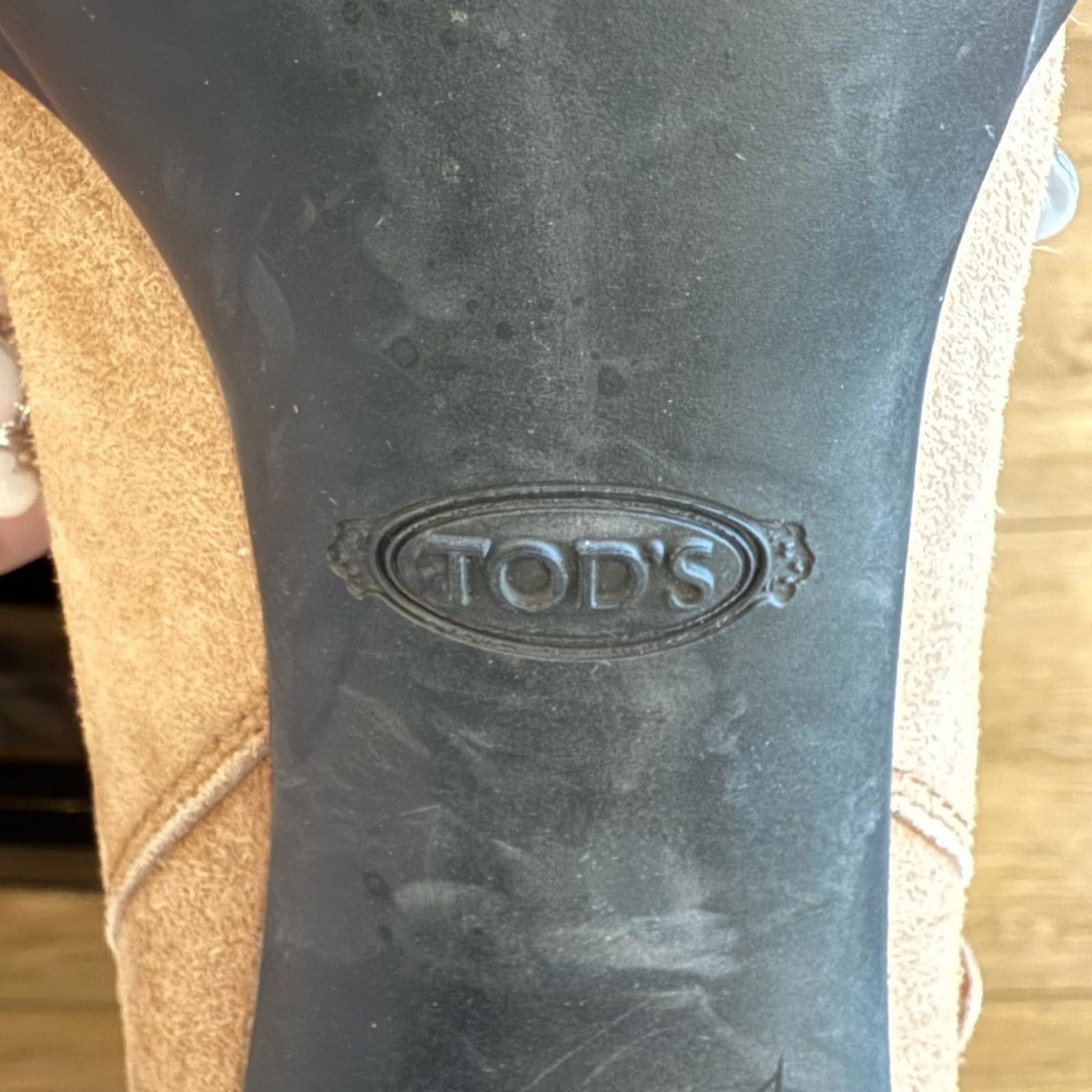 Tod's Tod's Tan and Cream Heeled Boots Size US 8.5 / IT 38.5 - 6 Thumbnail
