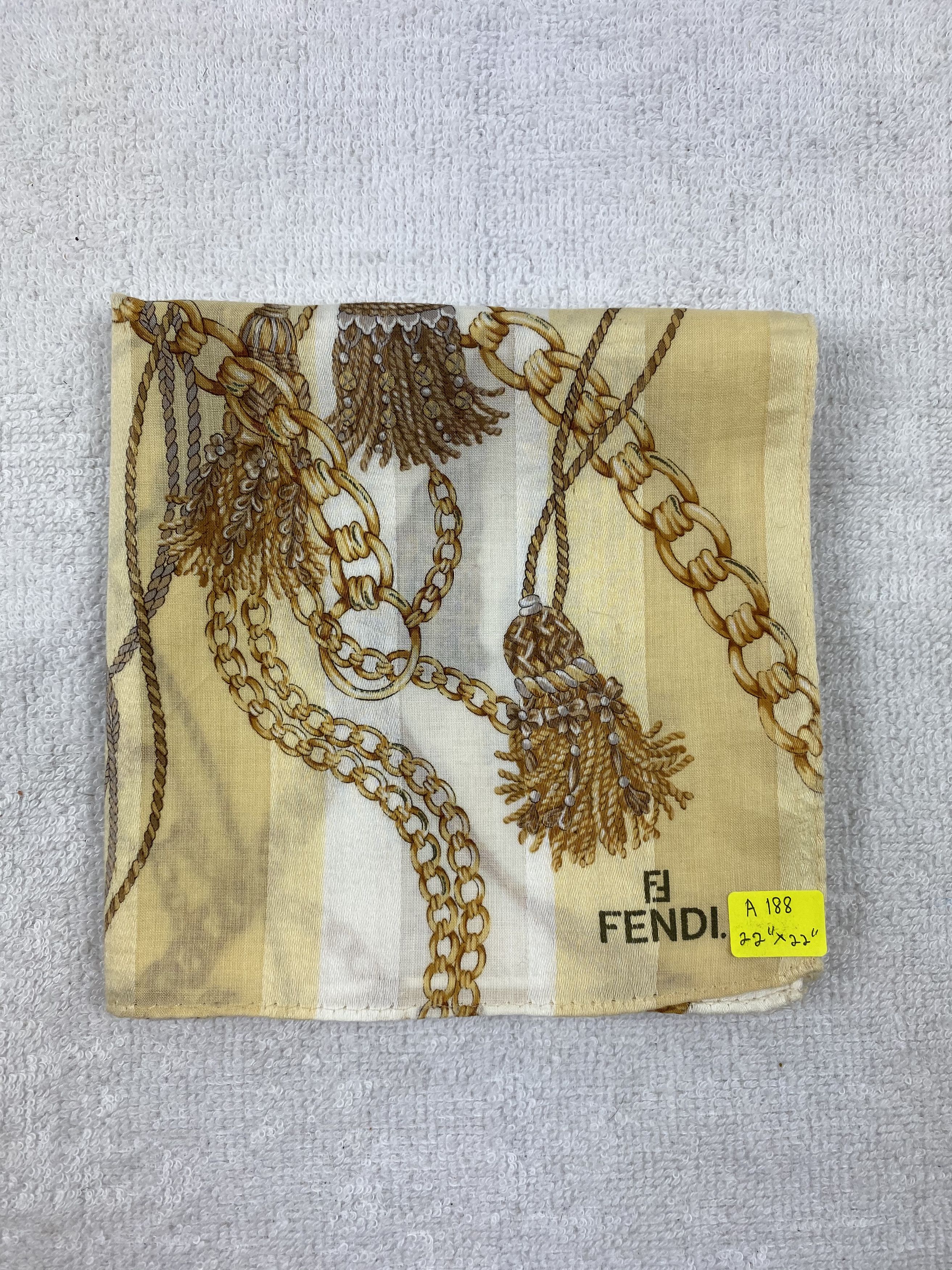 Vintage Fendi Bandana / Handkerchief / Neckerchief A188 Size ONE SIZE - 7 Thumbnail