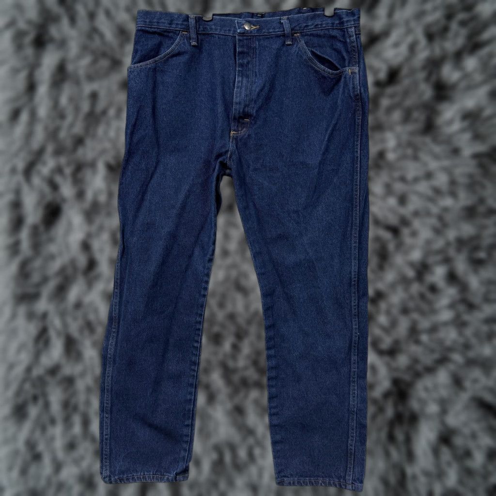 Denime Rustler Jeans Mens 39x30 Blue Relaxed Tapered Denim Dark Wash Workwear Jeans Size US 40 / EU 56 - 1 Thumbnail