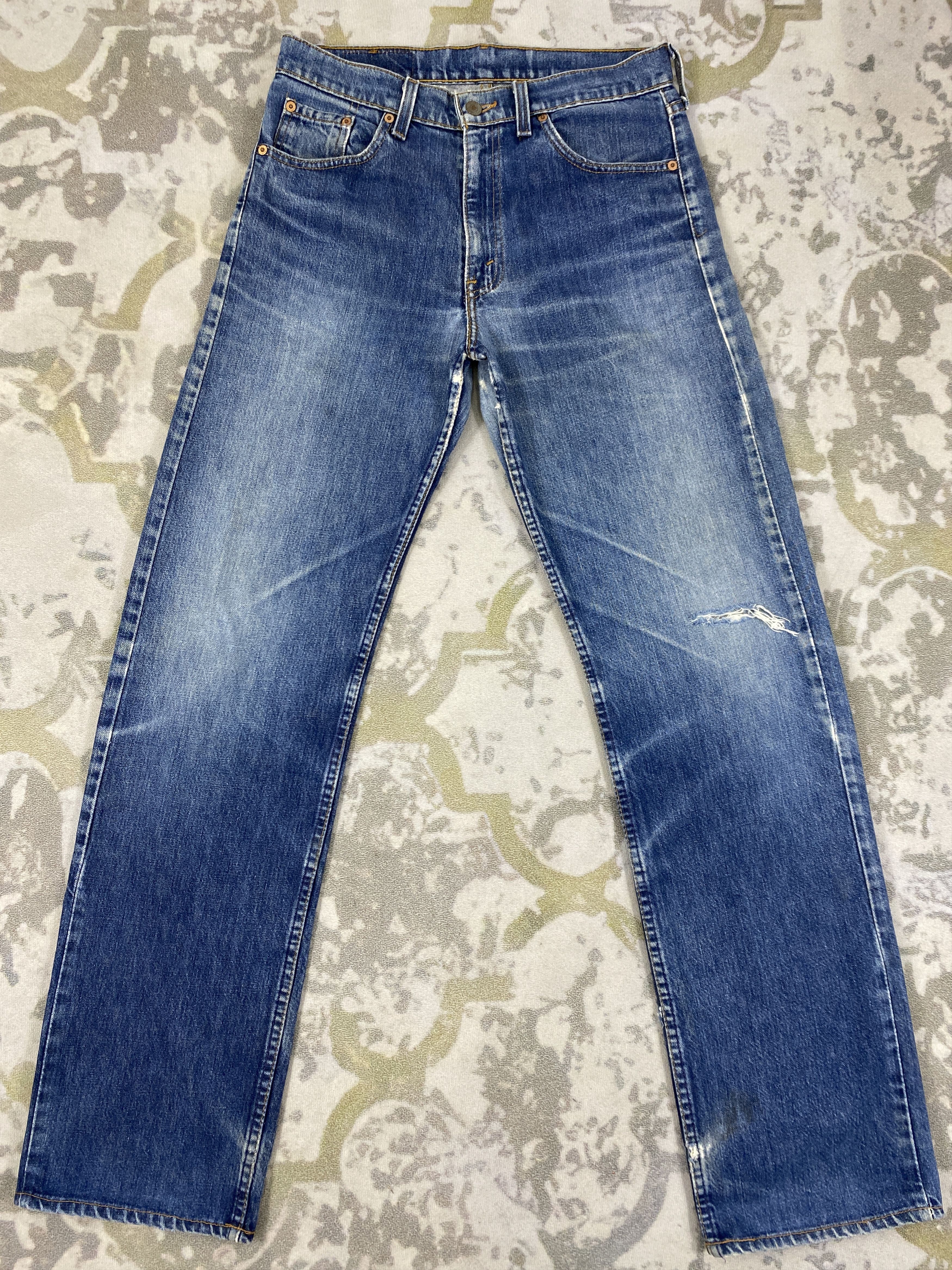 image of Distressed Denim x Levis Blue Distressed Vintage Levi's 519 Usa Denim 31X34 -Jn839, Men's