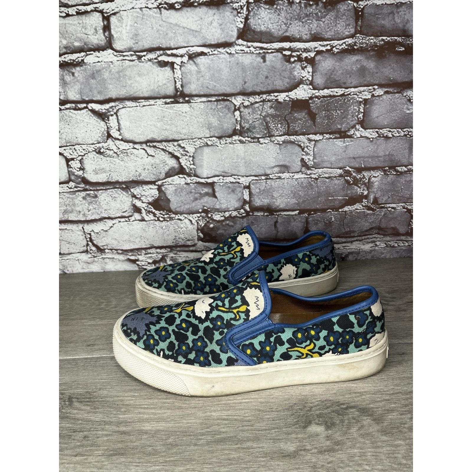 Coach Coach Cameron A01986 Aqua Blue Floral Fabric SlipOn Sneakers Size US 8 / IT 38 - 15 Thumbnail