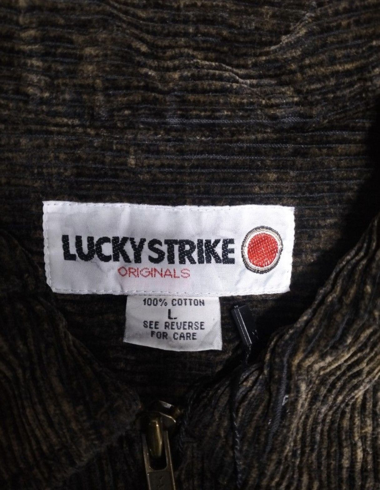 Vintage Vintage Lucky Strike Corduroy Jacket Full Zipper Size US L / EU 52-54 / 3 - 2 Thumbnail