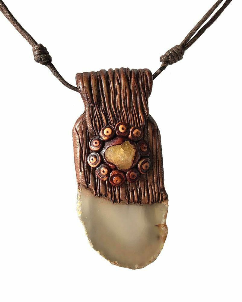 Designer New Brown Artisan Hand Made Necklace Size ONE SIZE - 3 Thumbnail