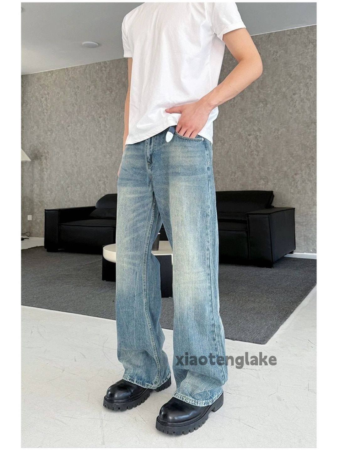 Jean × Vintage Unisex washed faded cleanfit yuppie y2k hiphop jeans Size US 30 / EU 46 - 2 Thumbnail