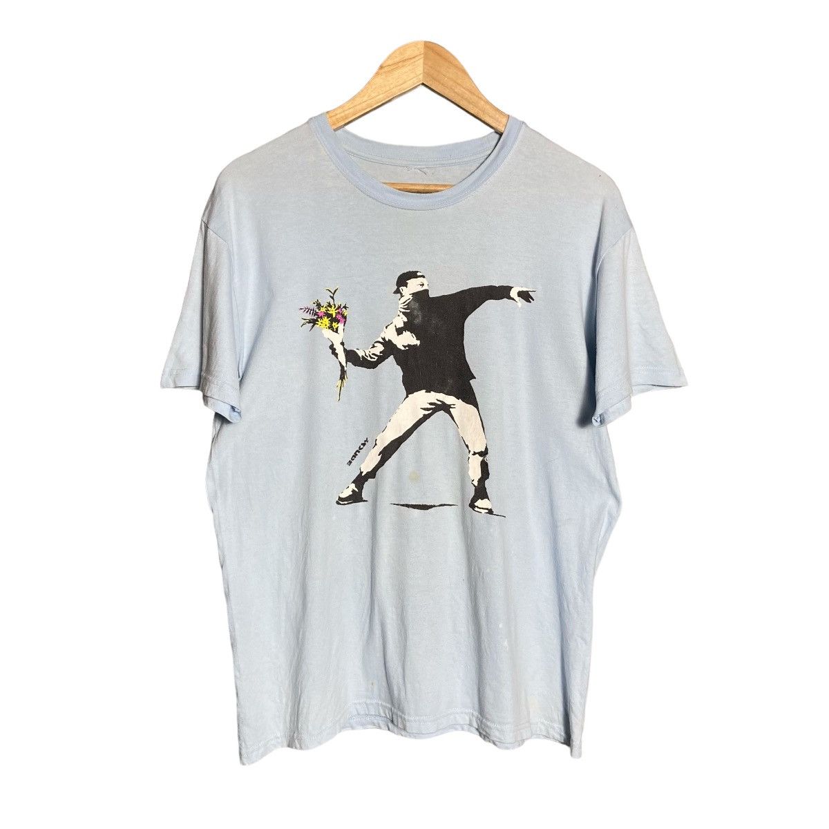 Vintage Banksy Flower Art Tee