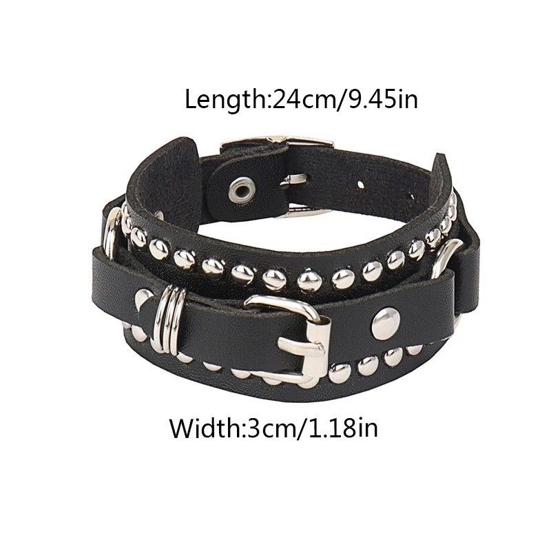 Leather Spike Leather Bracelet Size ONE SIZE - 2 Thumbnail