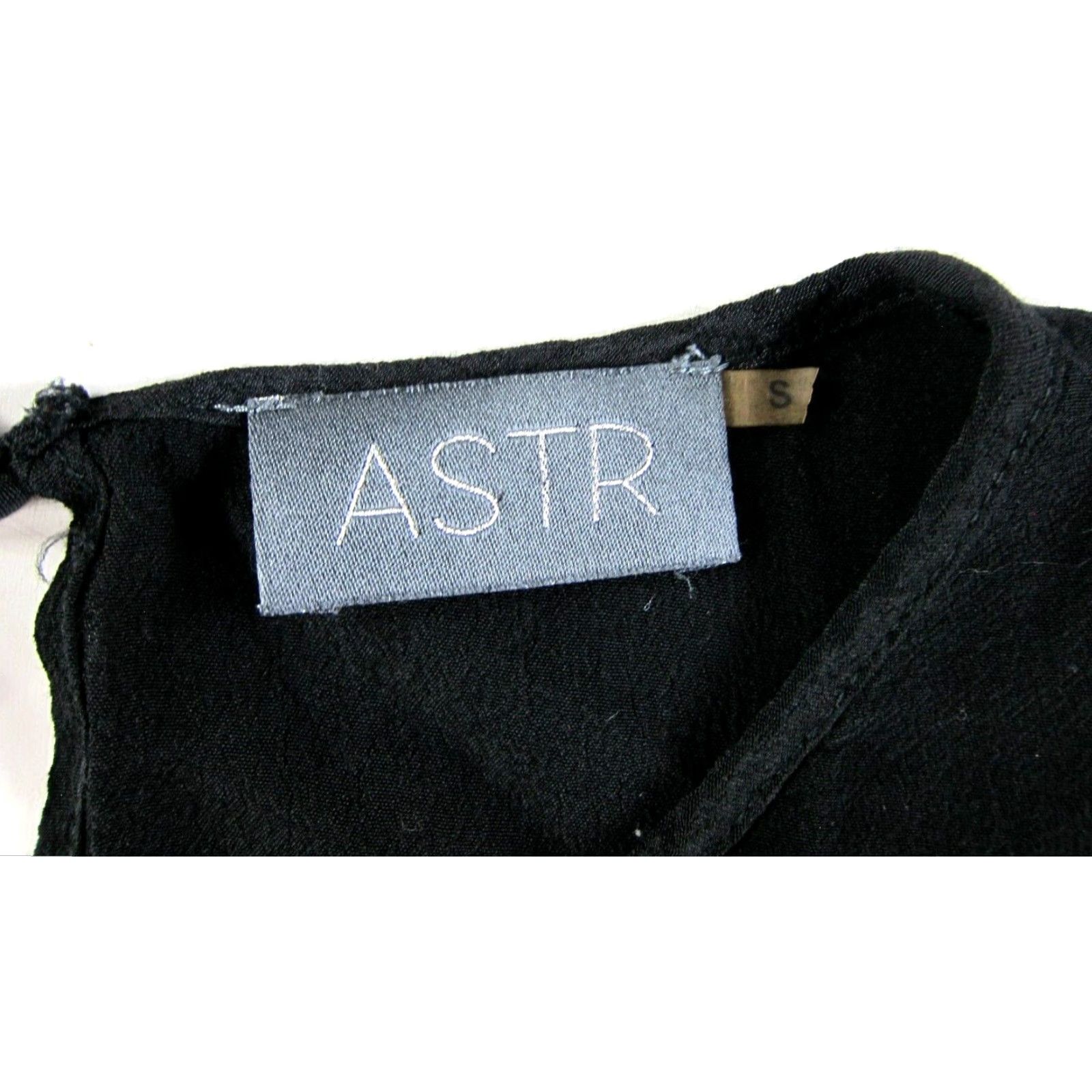 ASTR The Label ASTR The Label Silk Lace Black Long Sleeve Classic Tunic Shift Dress Small Size S / US 4 / IT 40 - 3 Thumbnail
