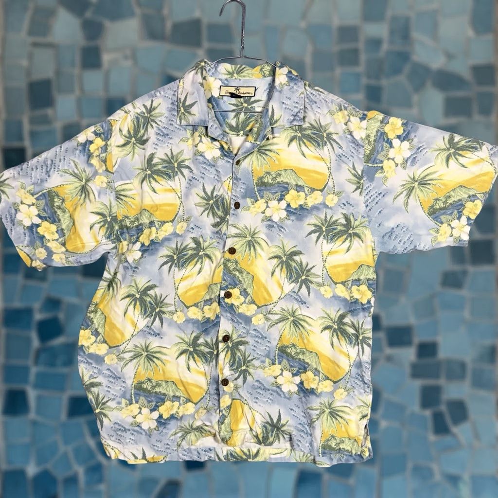 Tommy Bahama Tommy Bahama Shirt Mens M Camp Floral 100% Silk Palm Trees IslandZone Hawaiian Shirt Size US M / EU 48-50 / 2 - 1 Thumbnail