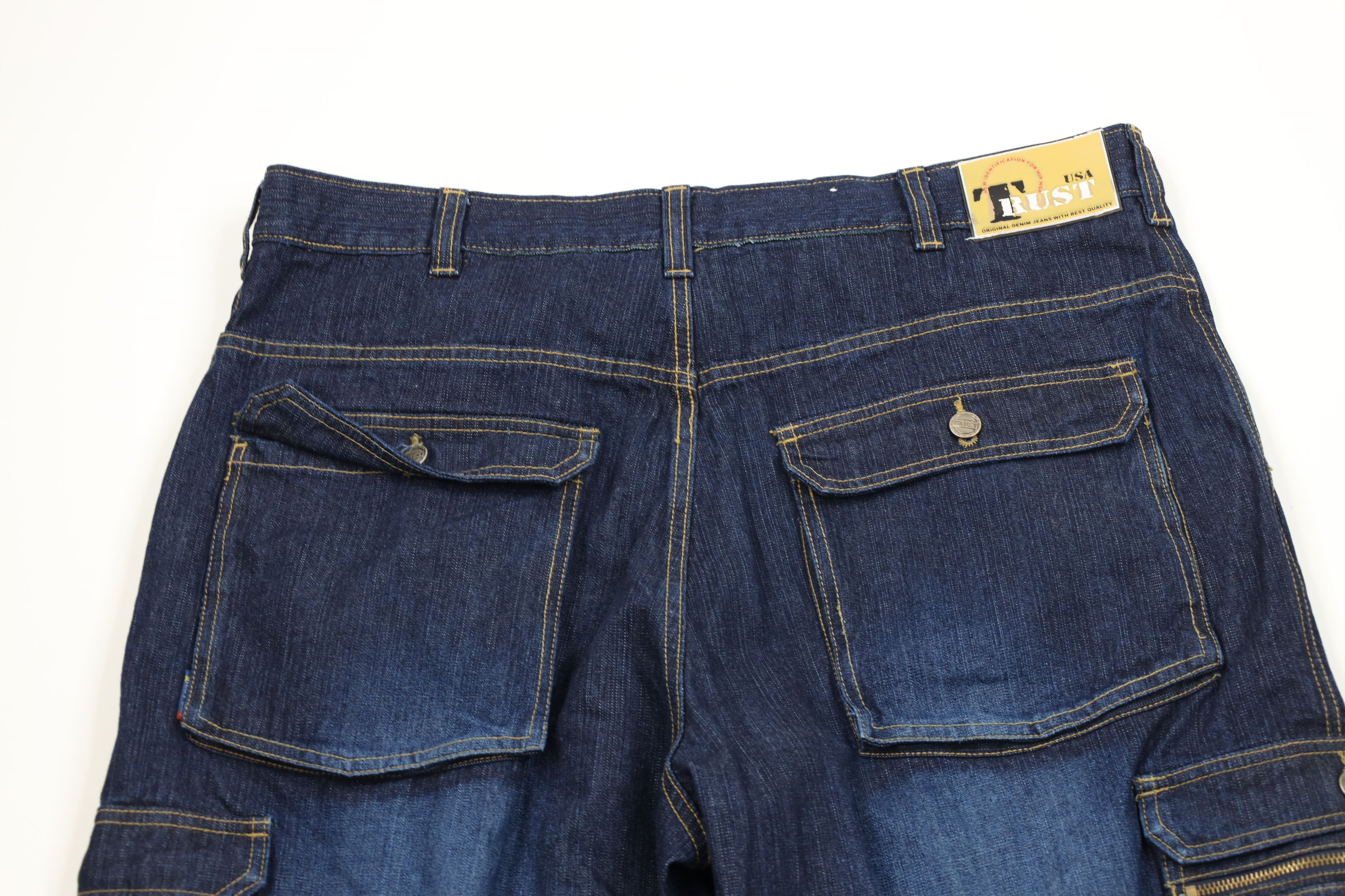 Vintage Vintage 90s Y2K Streetwear Baggy Wide Leg Cargo Denim Jeans Size US 40 / EU 56 - 9 Thumbnail