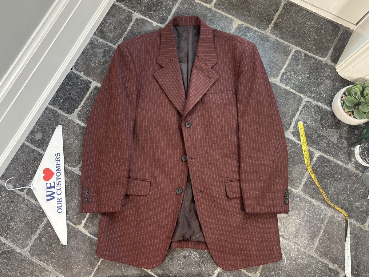 Vintage Bespoke Vintage Suit Two Piece 2pc Stripe Mobster Zoot Suit Size 44S - 21 Thumbnail